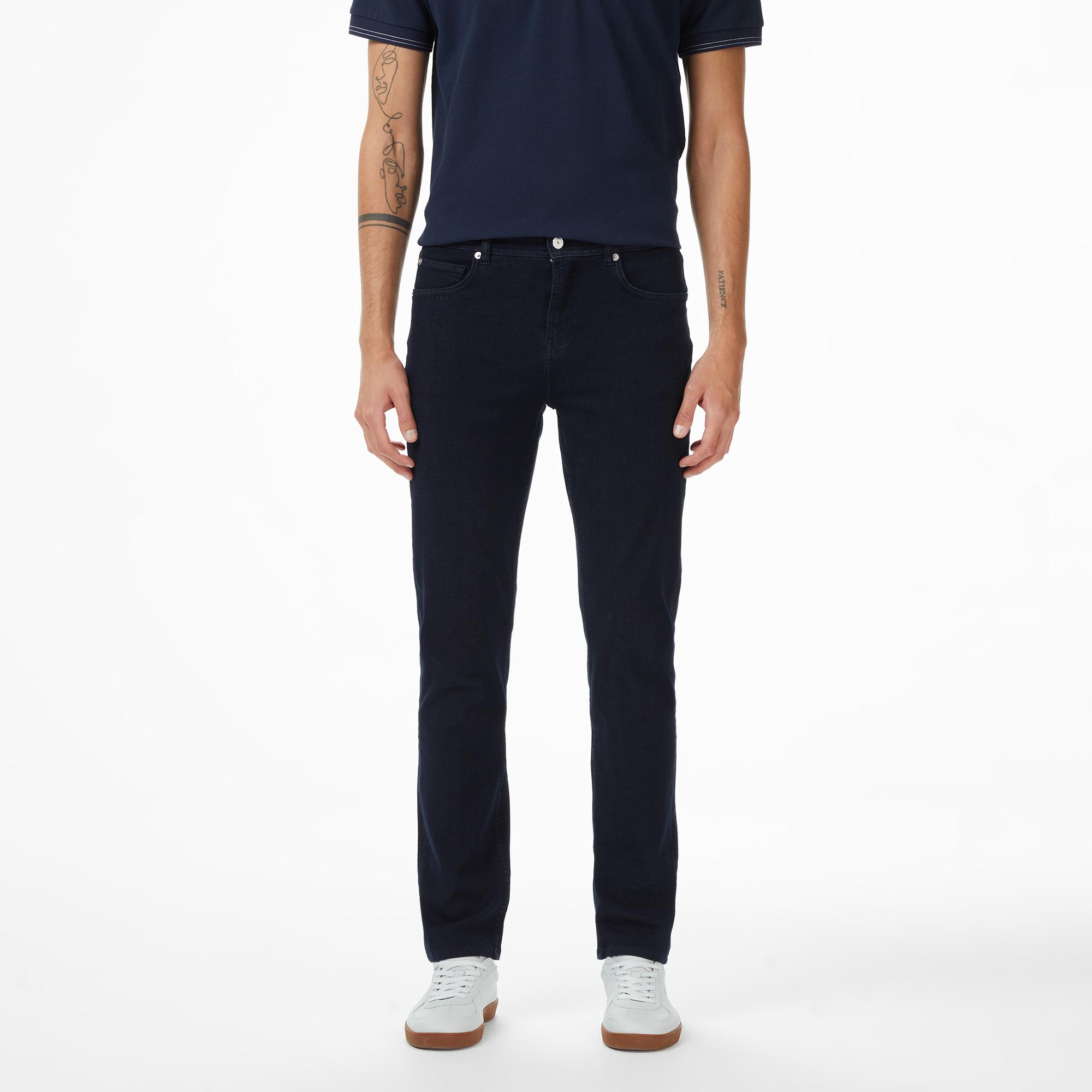 Lacoste Erkek Slim Fit Koyu Mavi Jean Pantolon