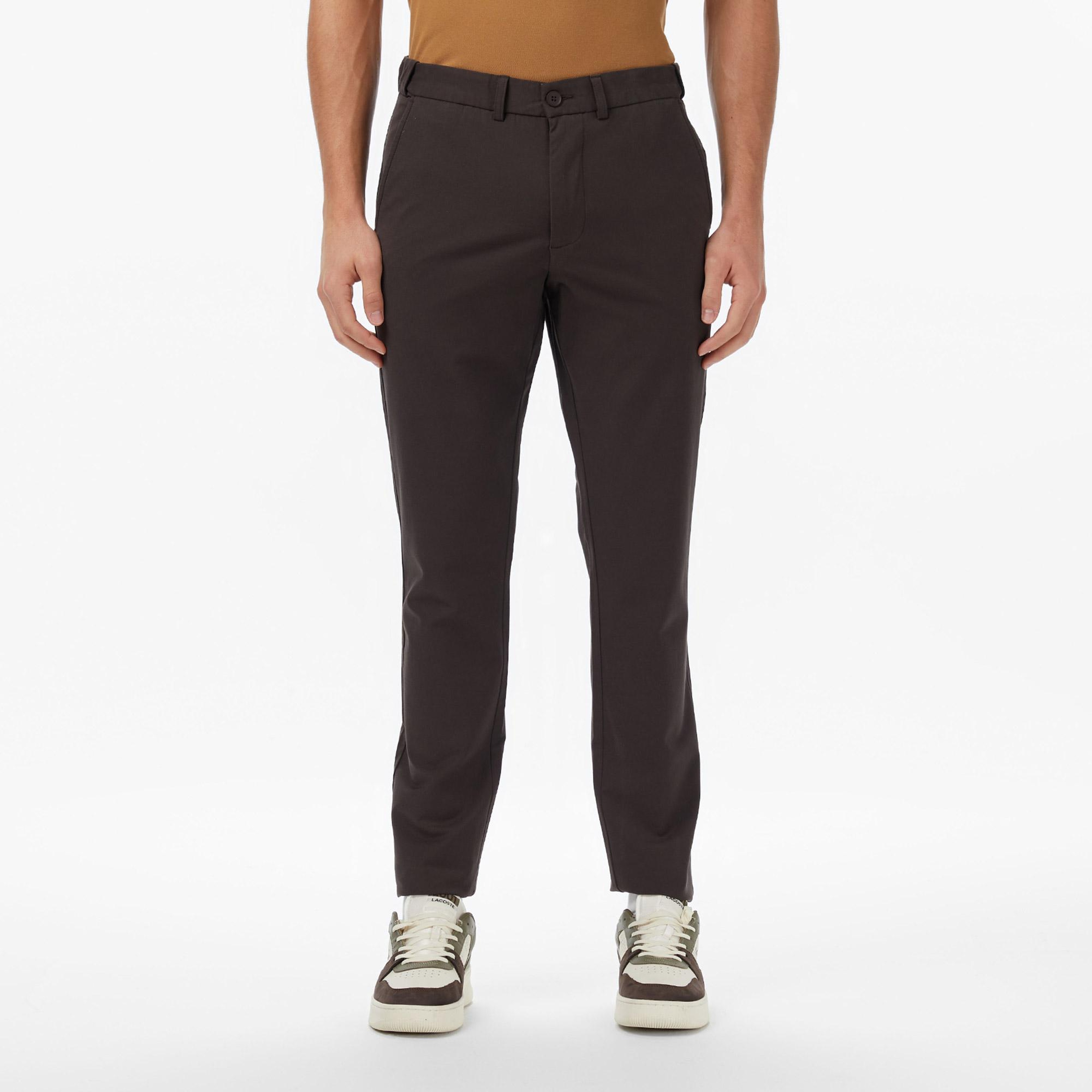 Lacoste Erkek Slim Fit Kahverengi Chino Pantolon