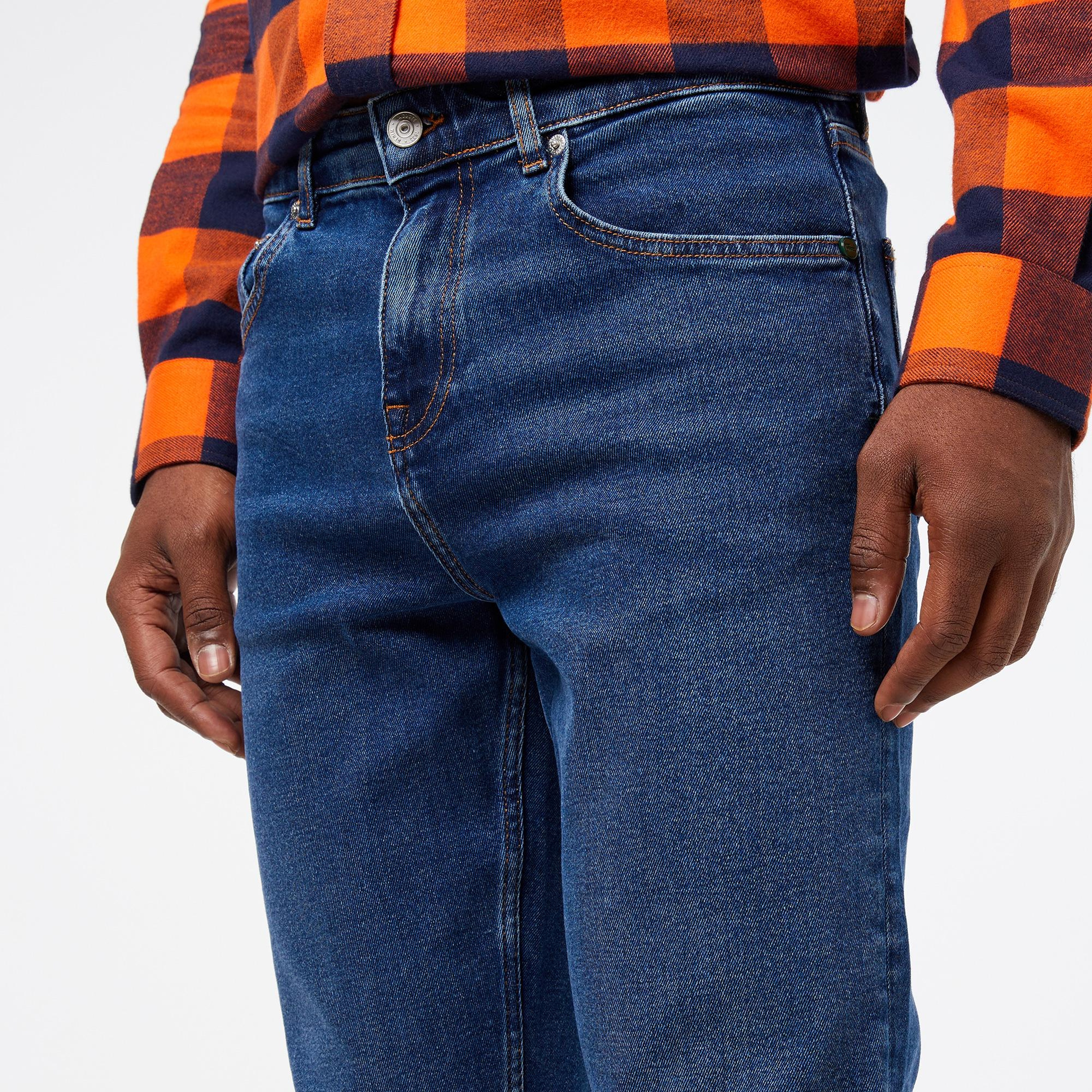 Lacoste Erkek Regular Fit Koyu Mavi Jean Pantolon