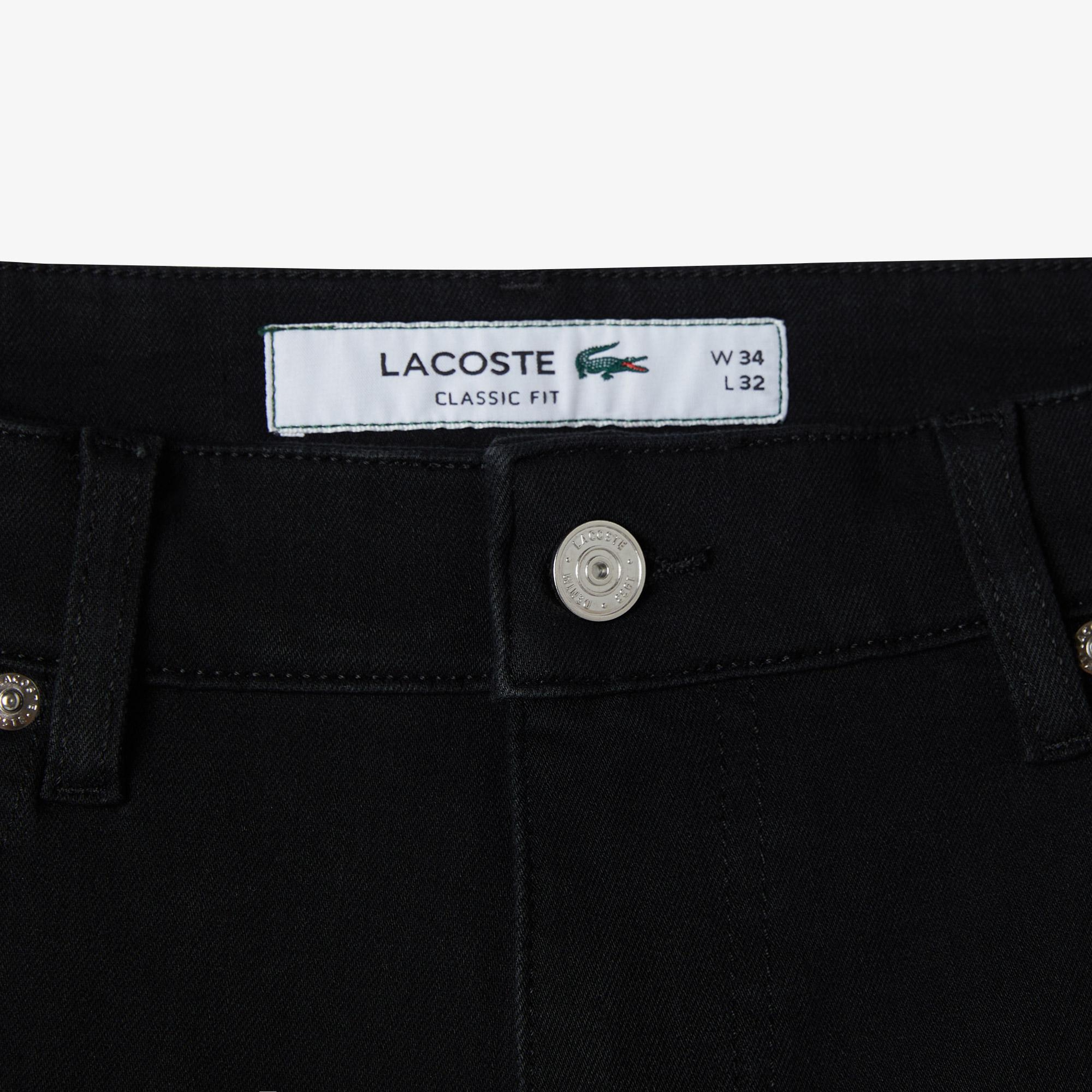 Lacoste Erkek Regular Fit Siyah Jean Pantolon