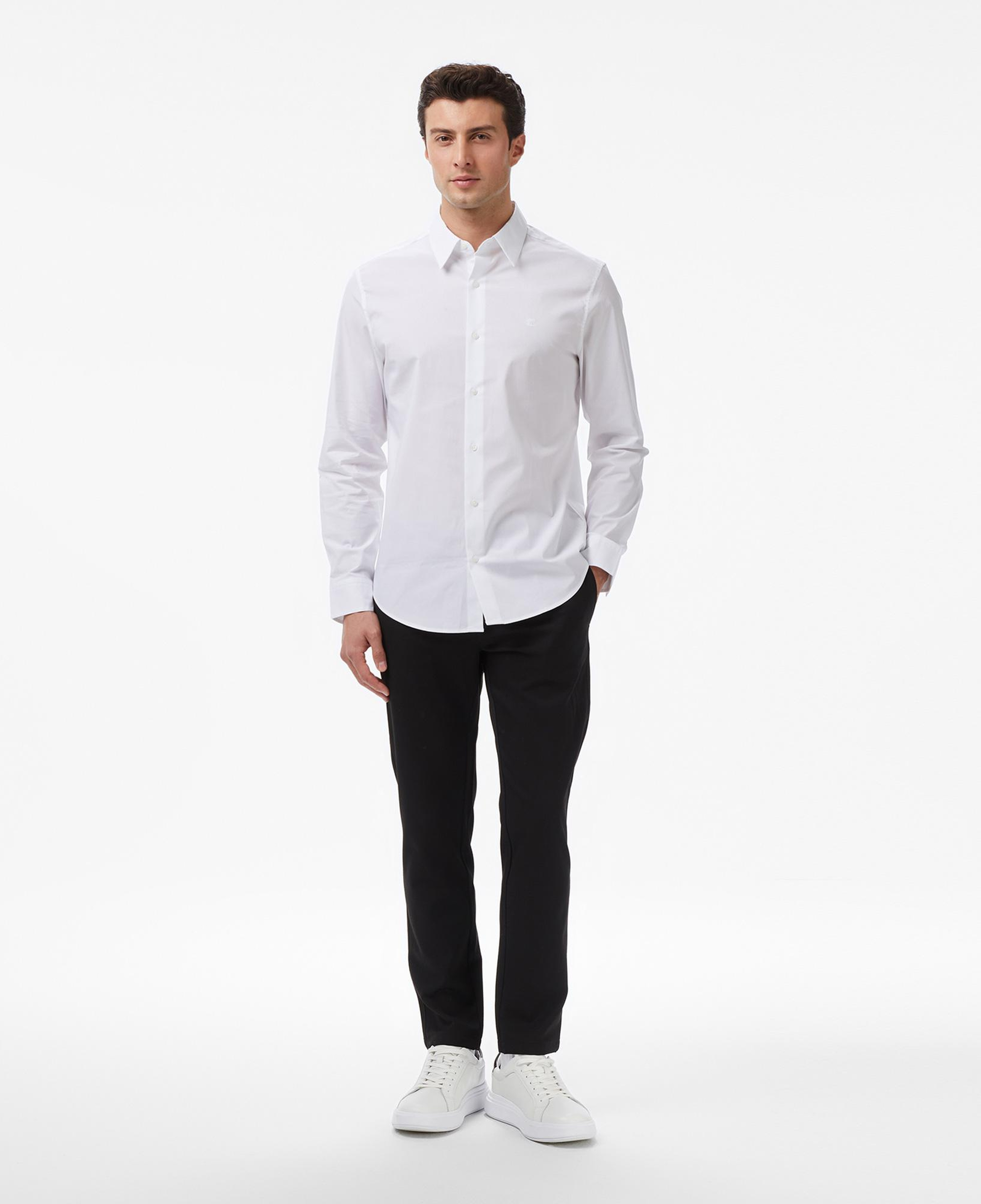 Calvin Klein Solid Stretch Classic Erkek Beyaz Gömlek