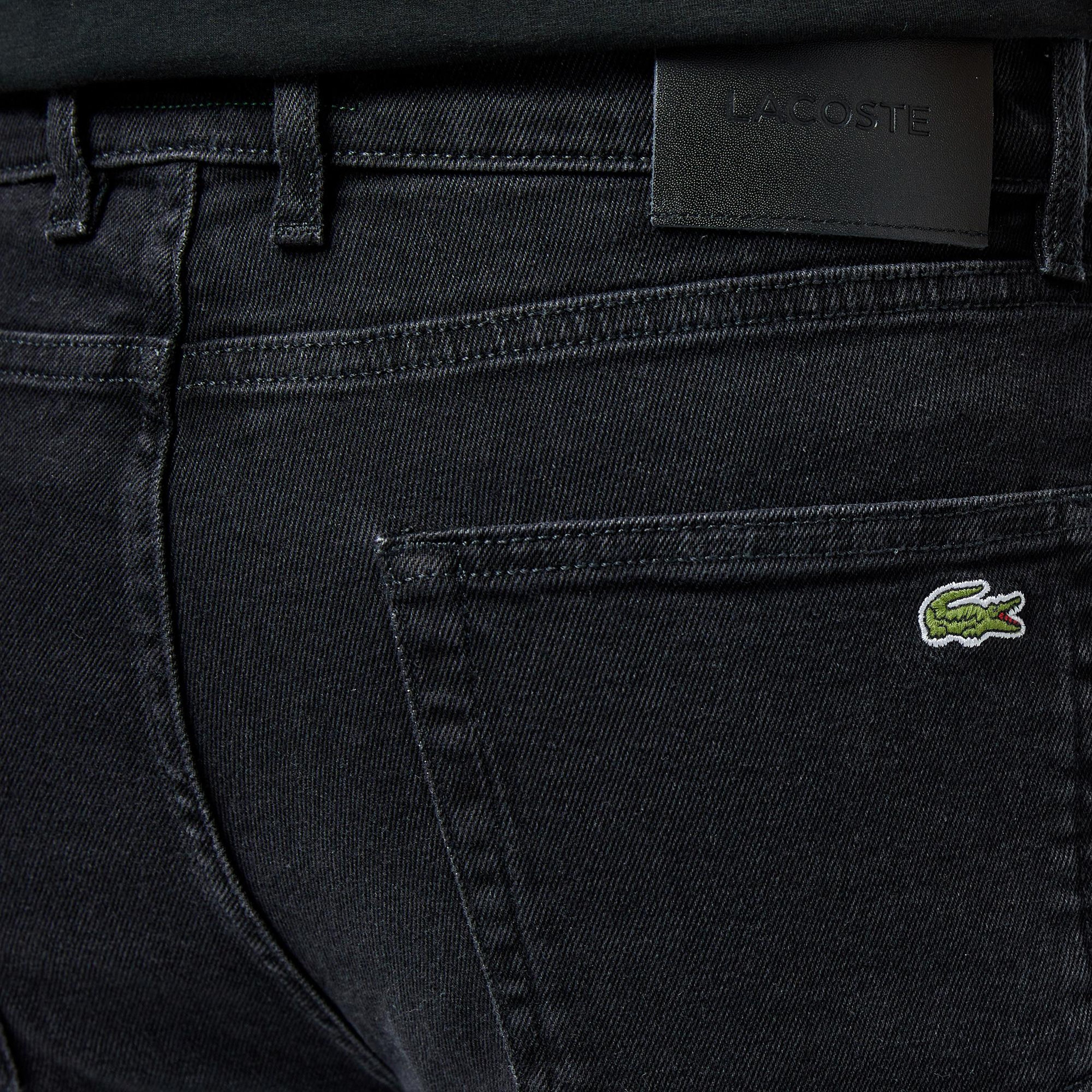 Lacoste Erkek Regular Fit Siyah Jean Pantolon