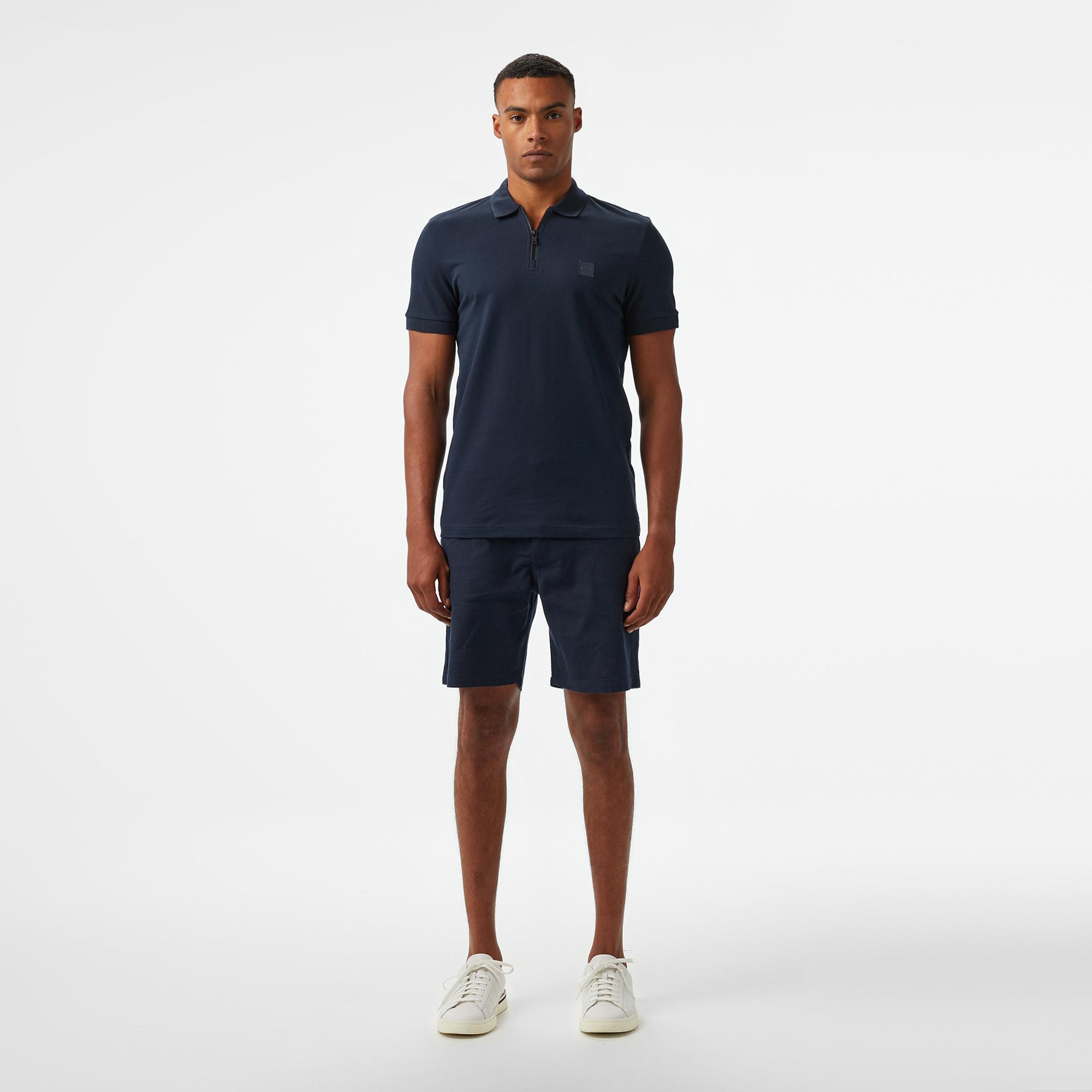 Boss Passerzip Erkek Koyu Mavi Polo