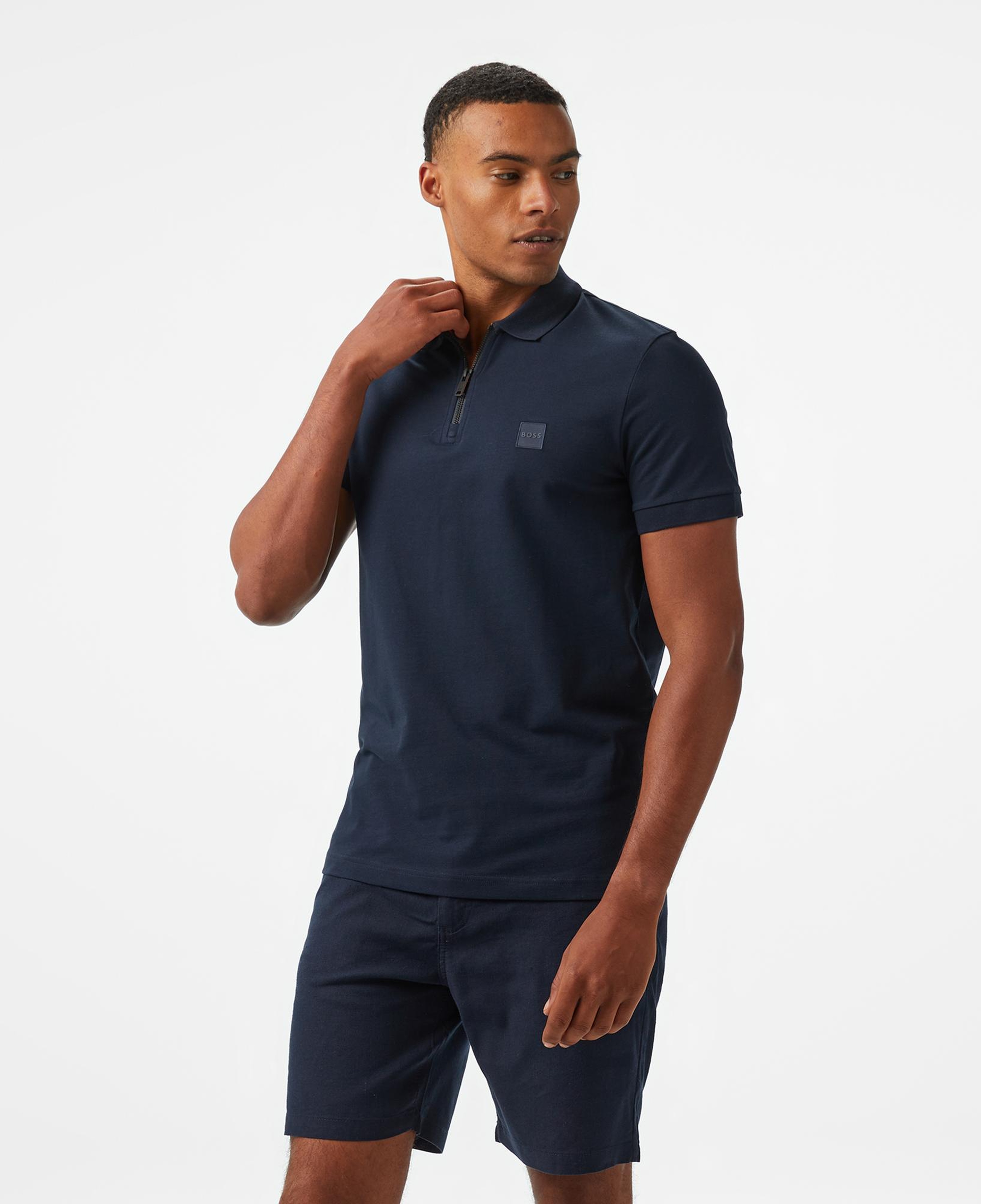 Boss Passerzip Erkek Koyu Mavi Polo