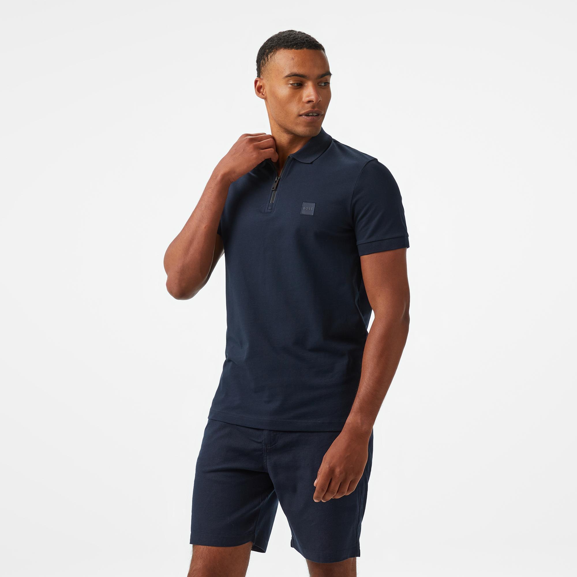 Boss Passerzip Erkek Koyu Mavi Polo