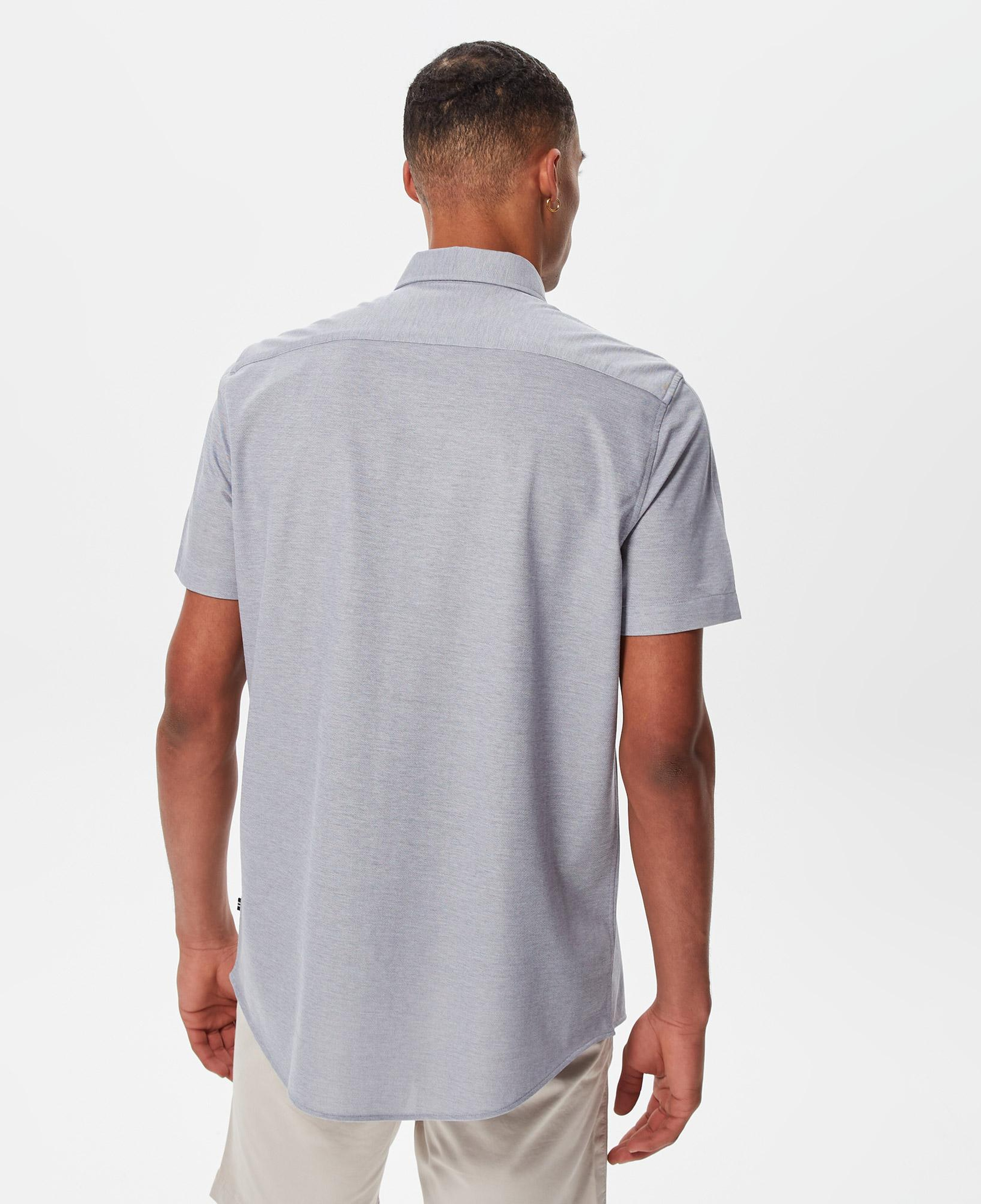 Nautica Erkek Mavi Slim Fit Kısa Kollu Gömlek