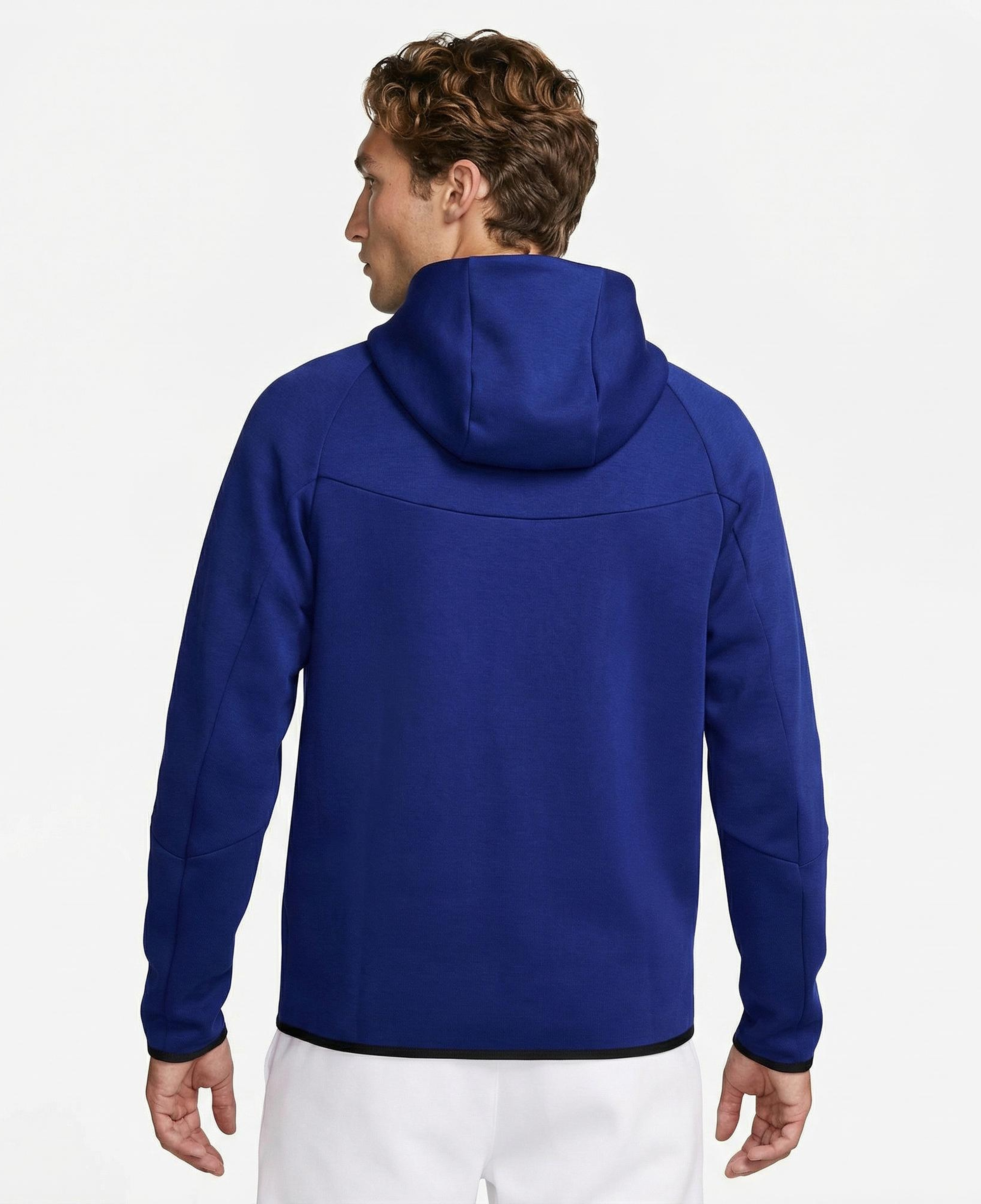 Nike Tech Fleece Erkek Mavi Kapüşonlu Hoodie