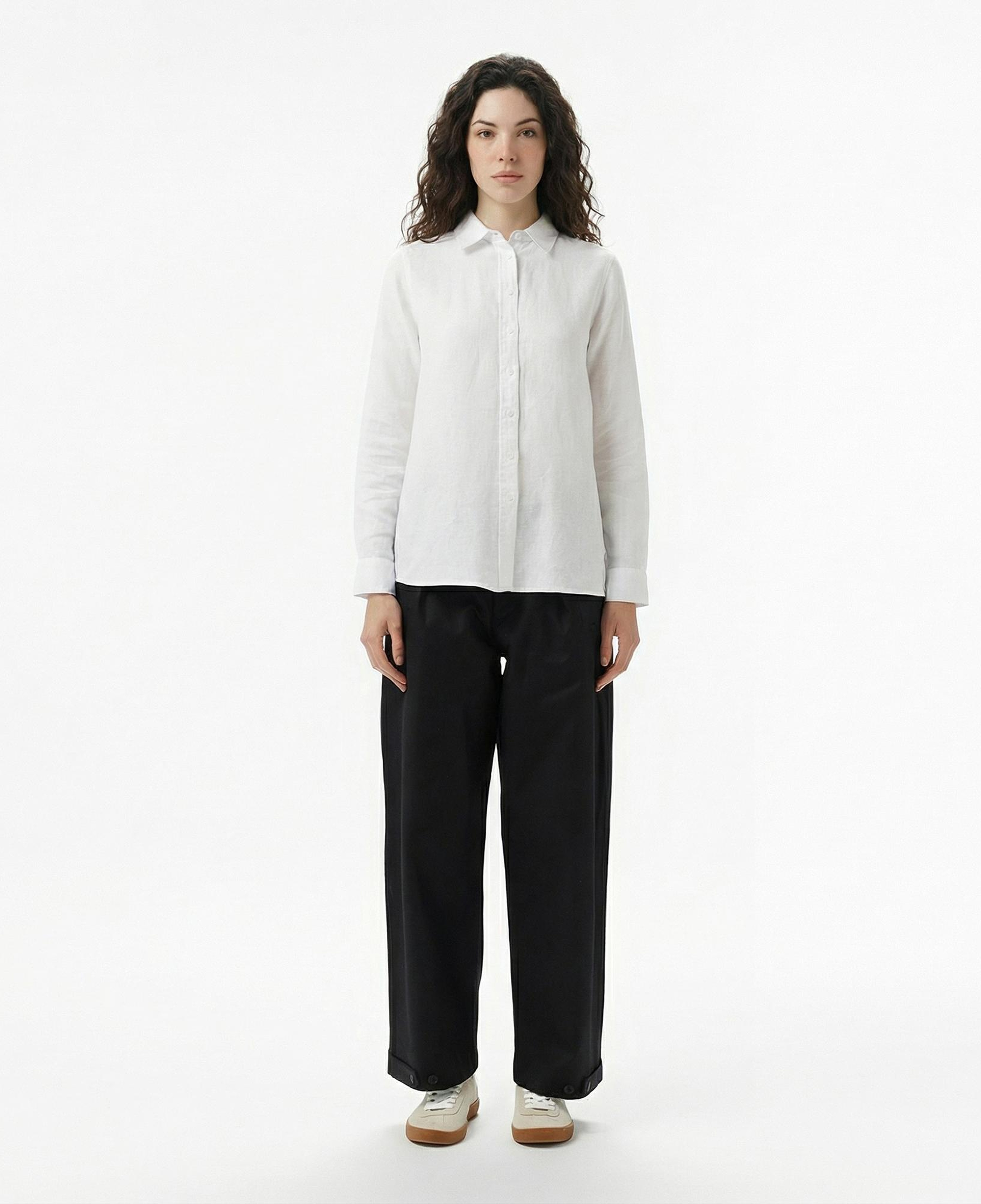 Lacoste Kadın Relaxed Fit Beyaz Gömlek