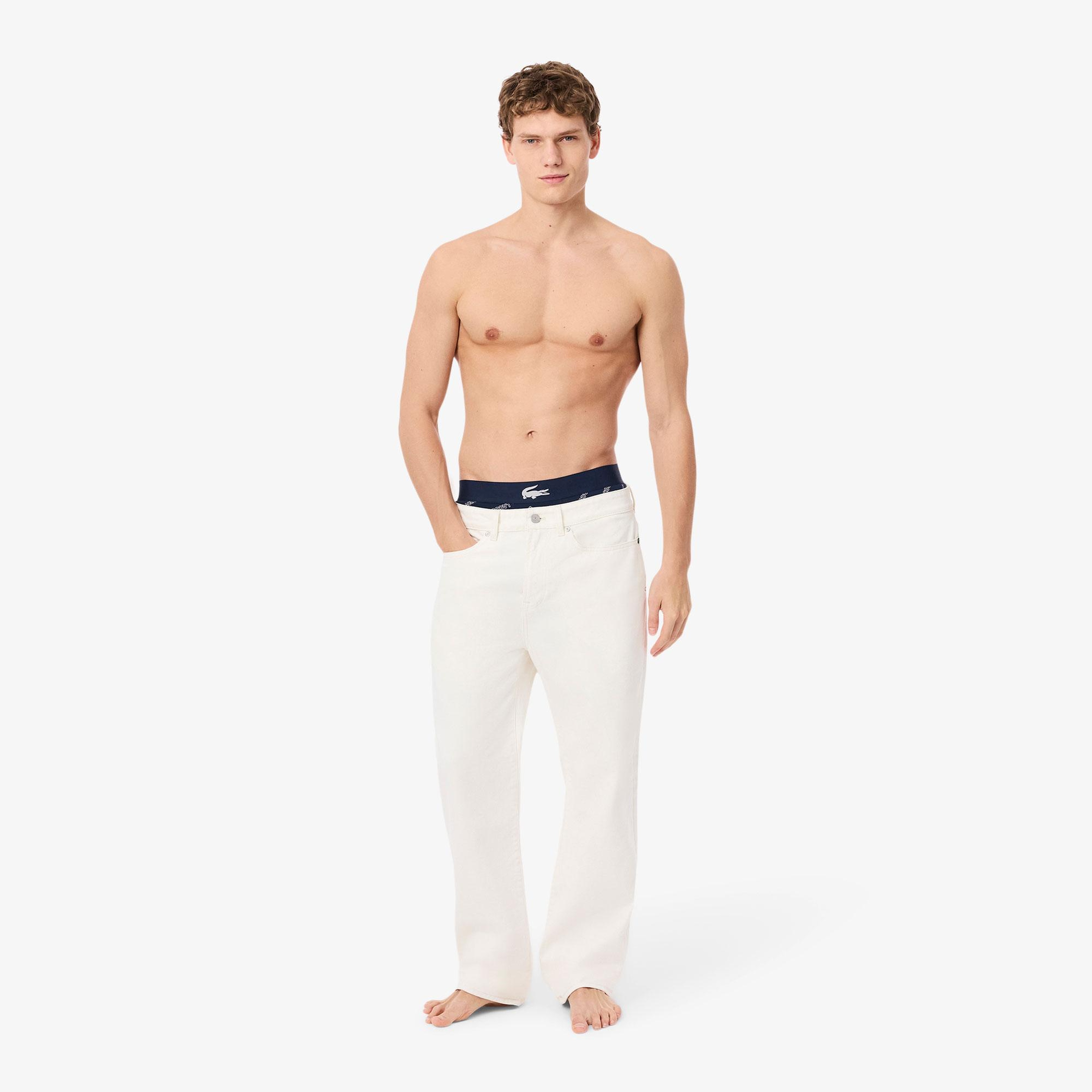 Lacoste Erkek Desenli 3'lü Renkli Boxer