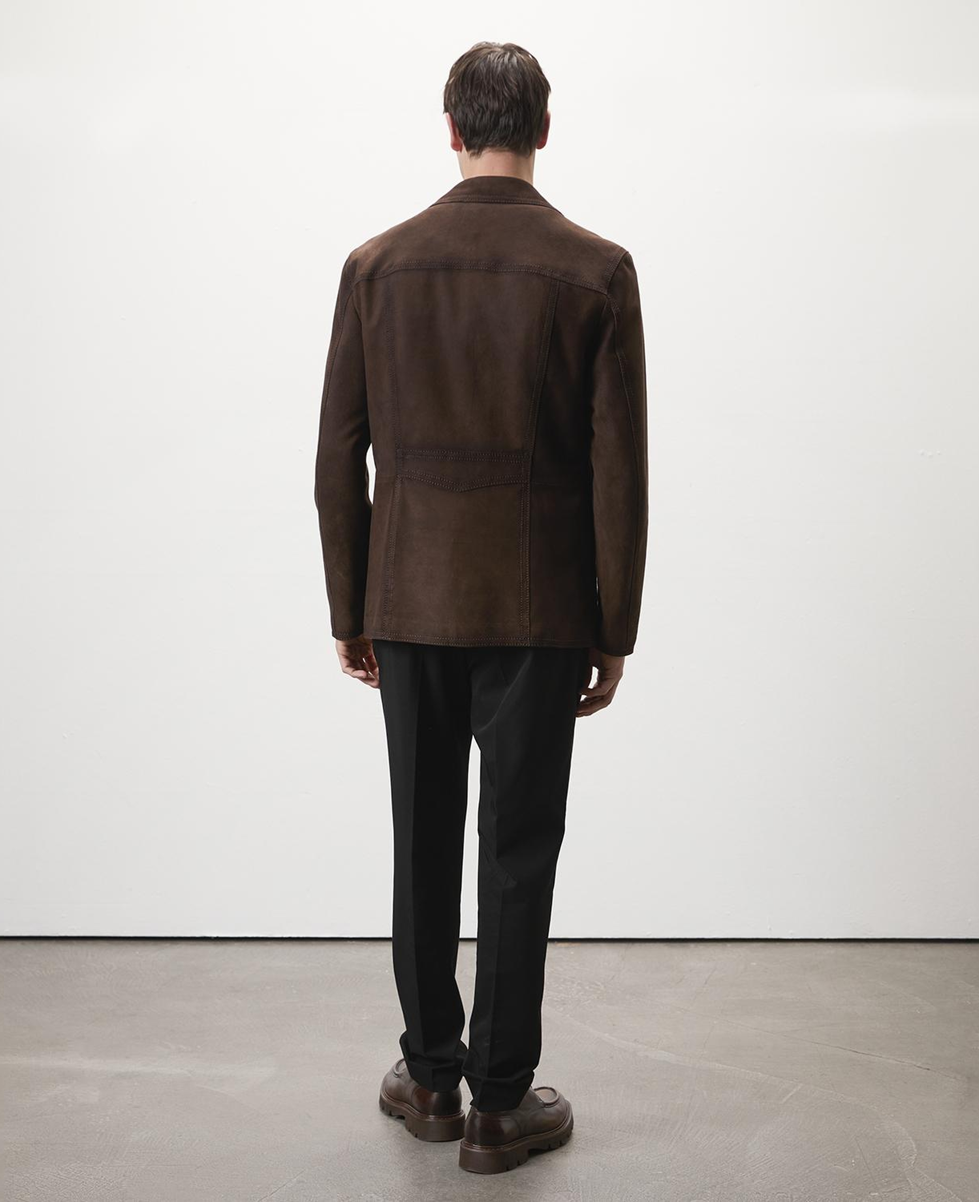 Arnie Kahve Erkek Süet Deri Ceket