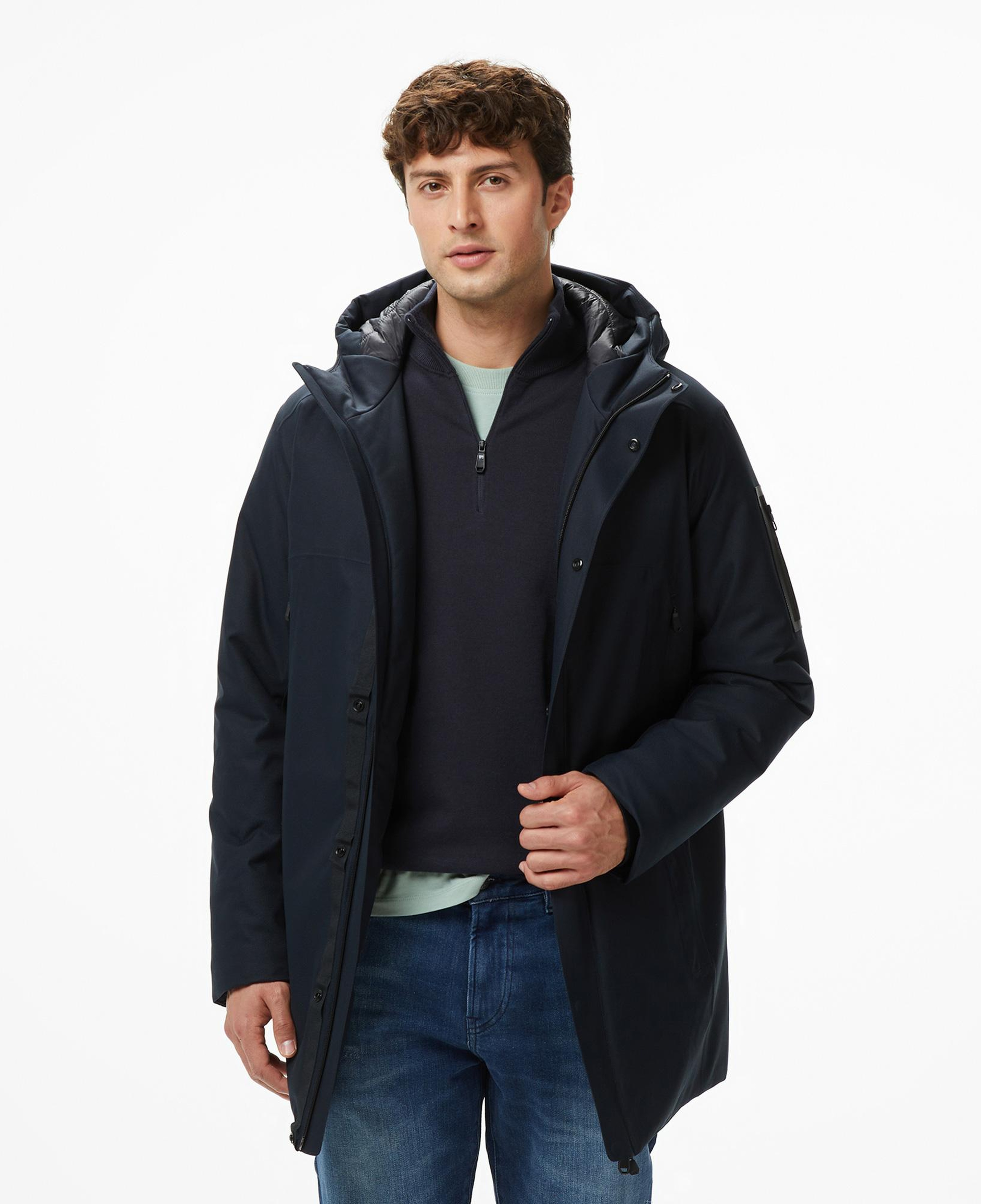 Boss Hexatech Erkek Lacivert Parka