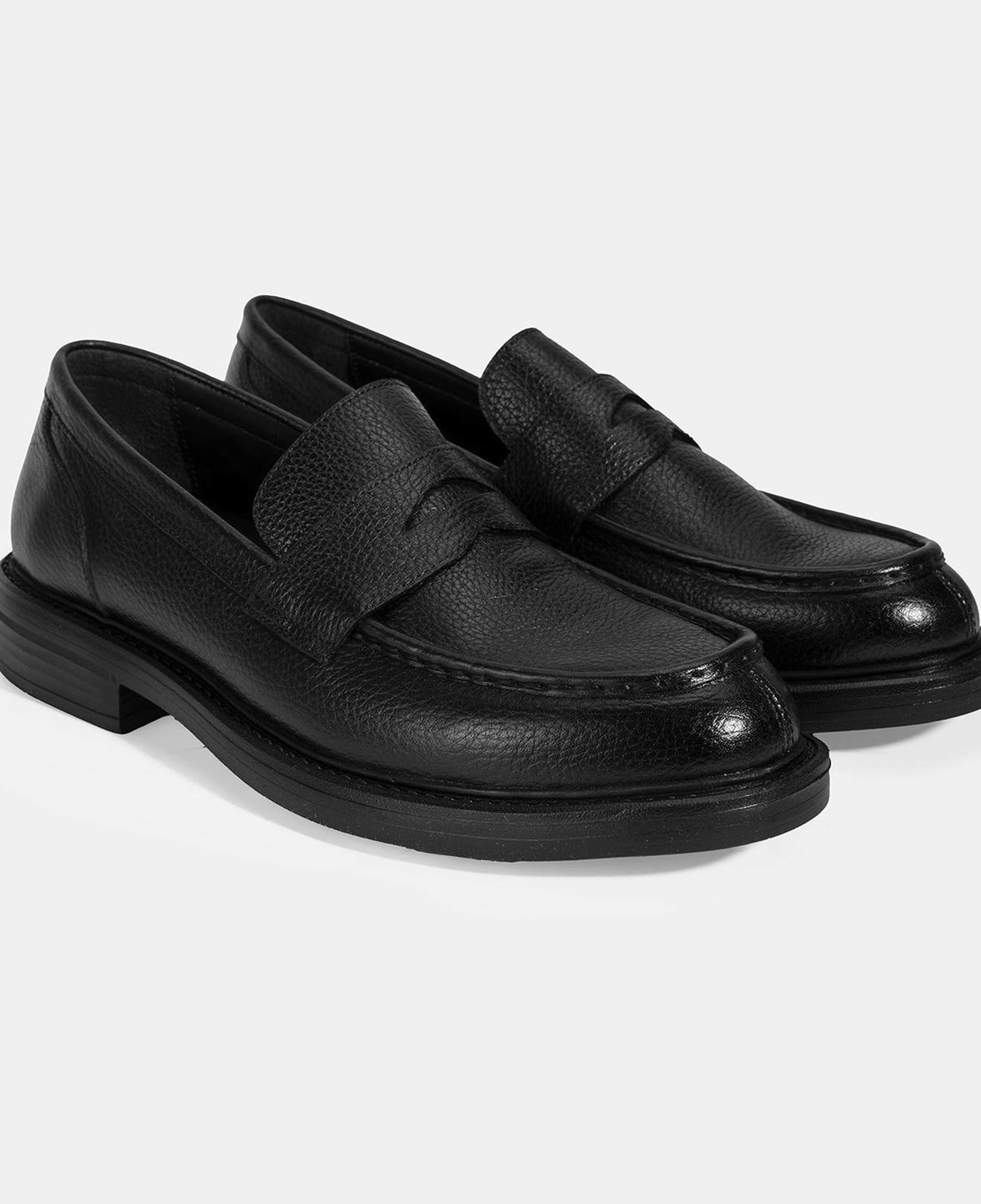 Erkek Siyah Deri Loafer