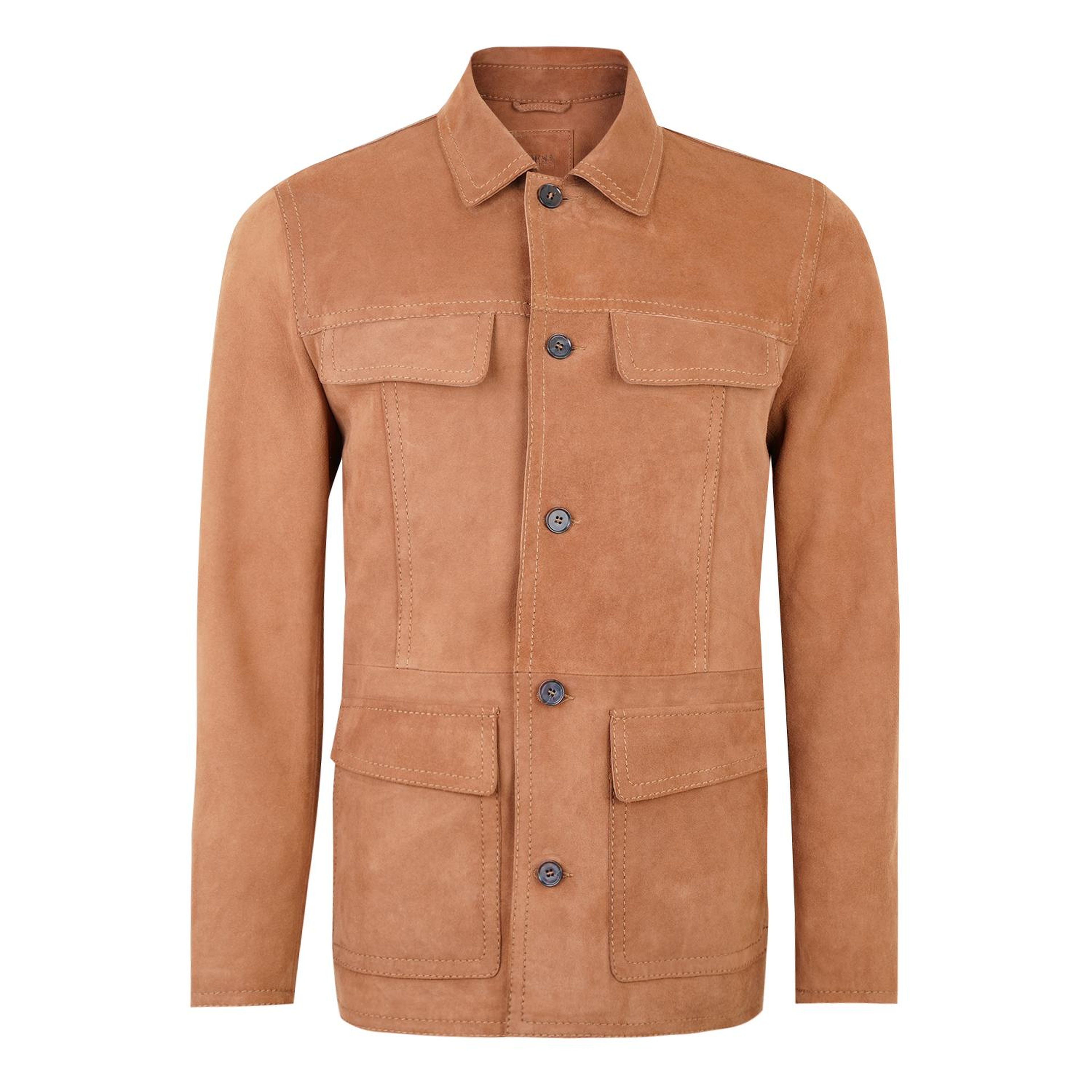 Arnie Taba Erkek Süet Deri Ceket