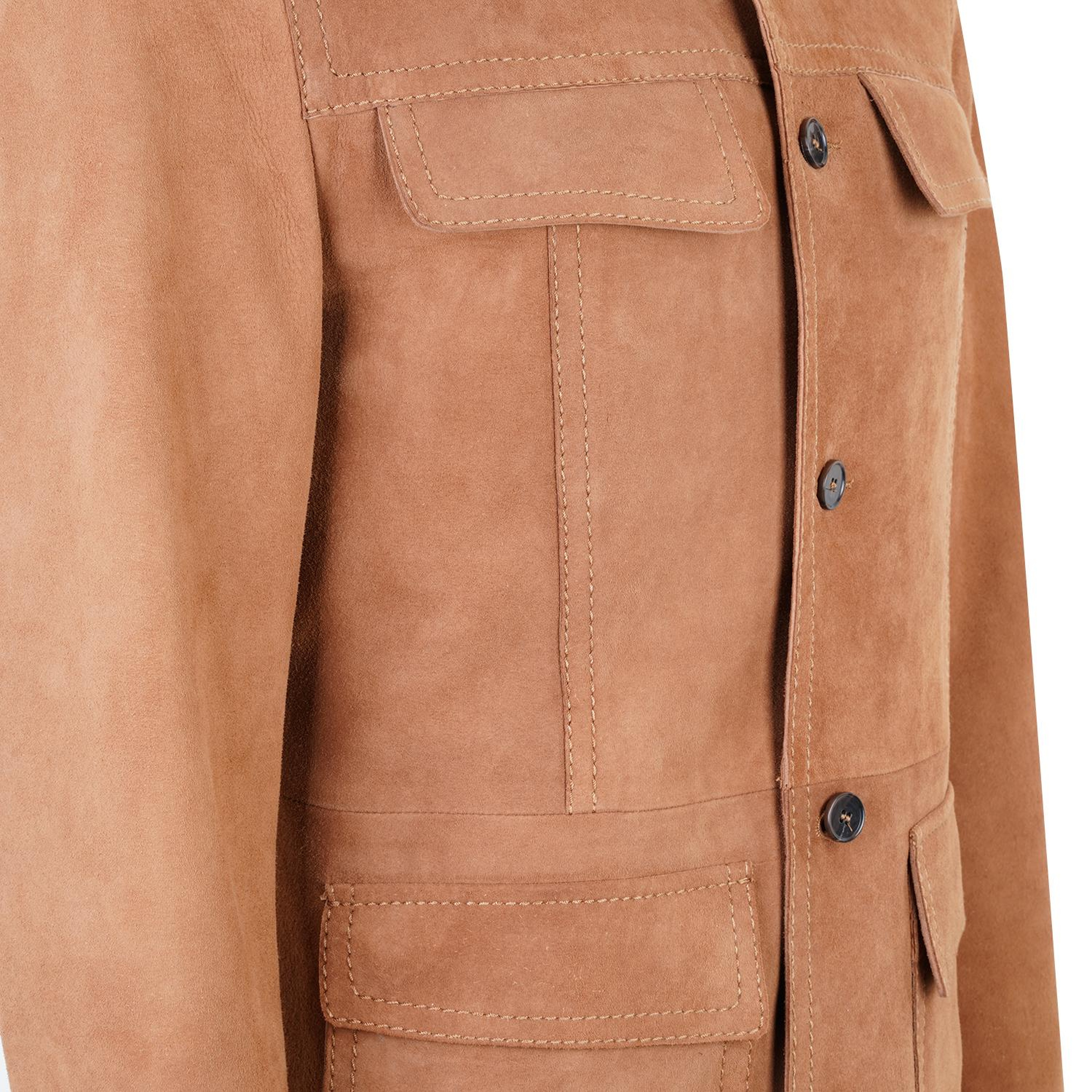 Arnie Taba Erkek Süet Deri Ceket