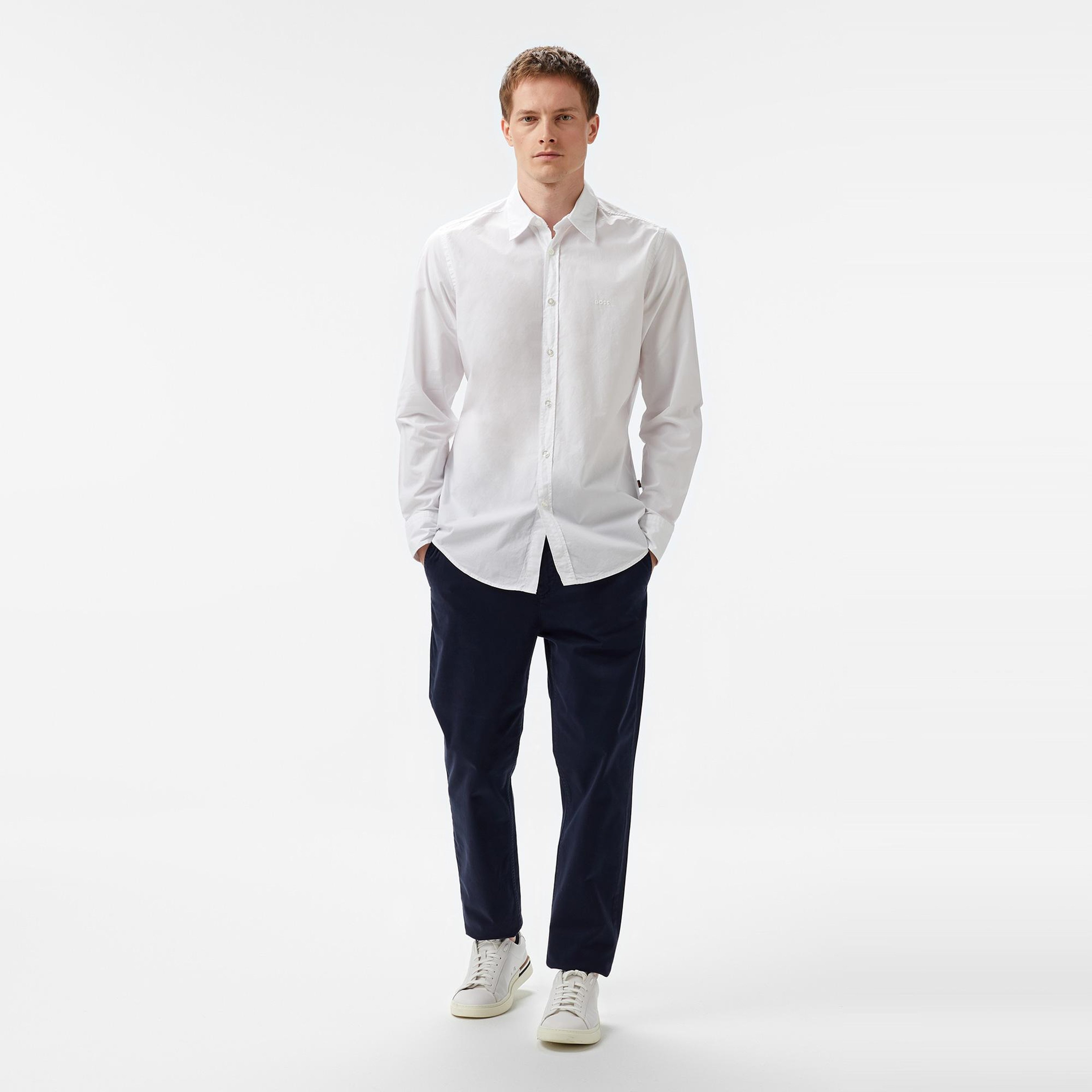 Boss Relegant 6 Erkek Beyaz Gömlek