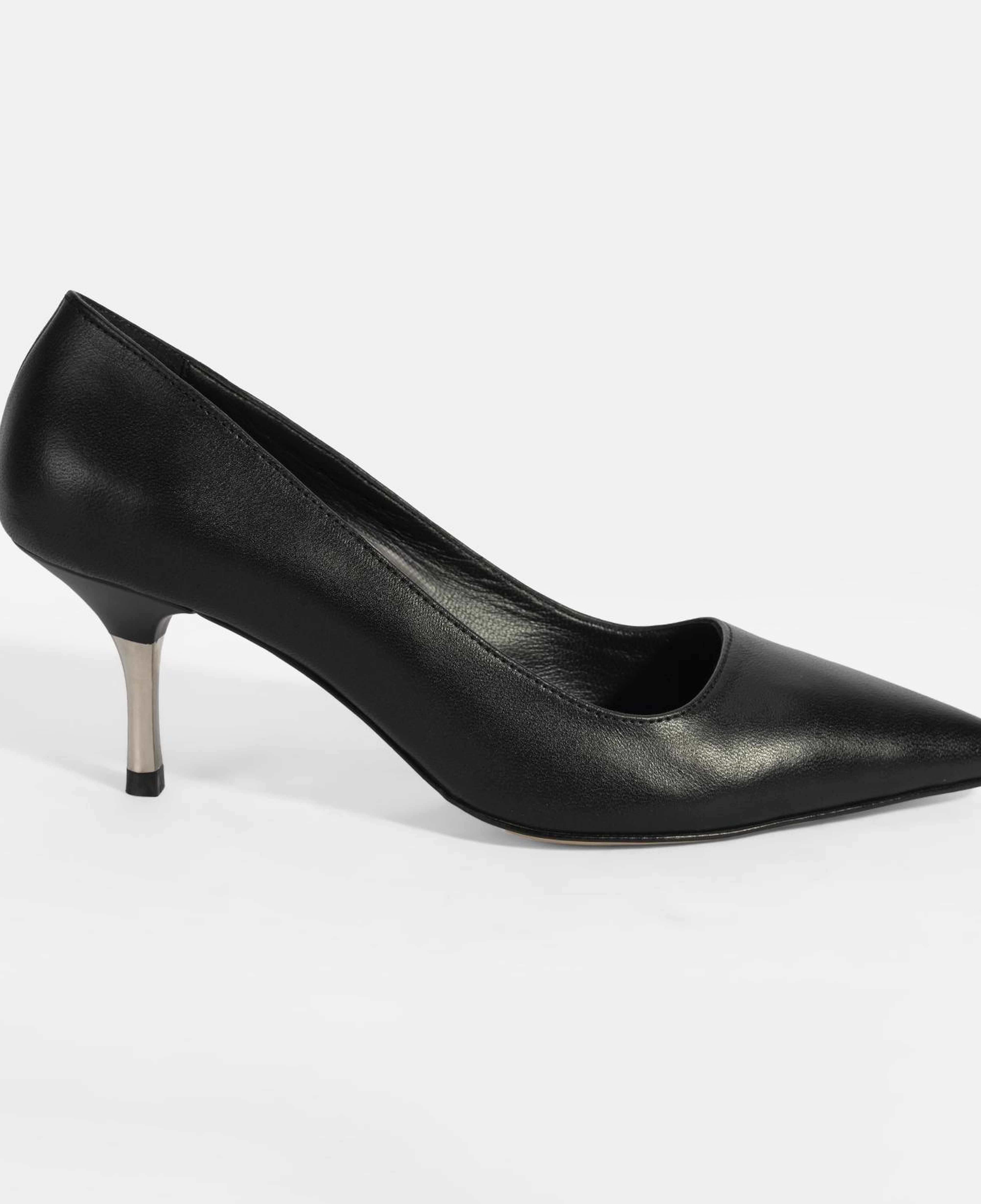 Kadın Siyah Deri Stiletto