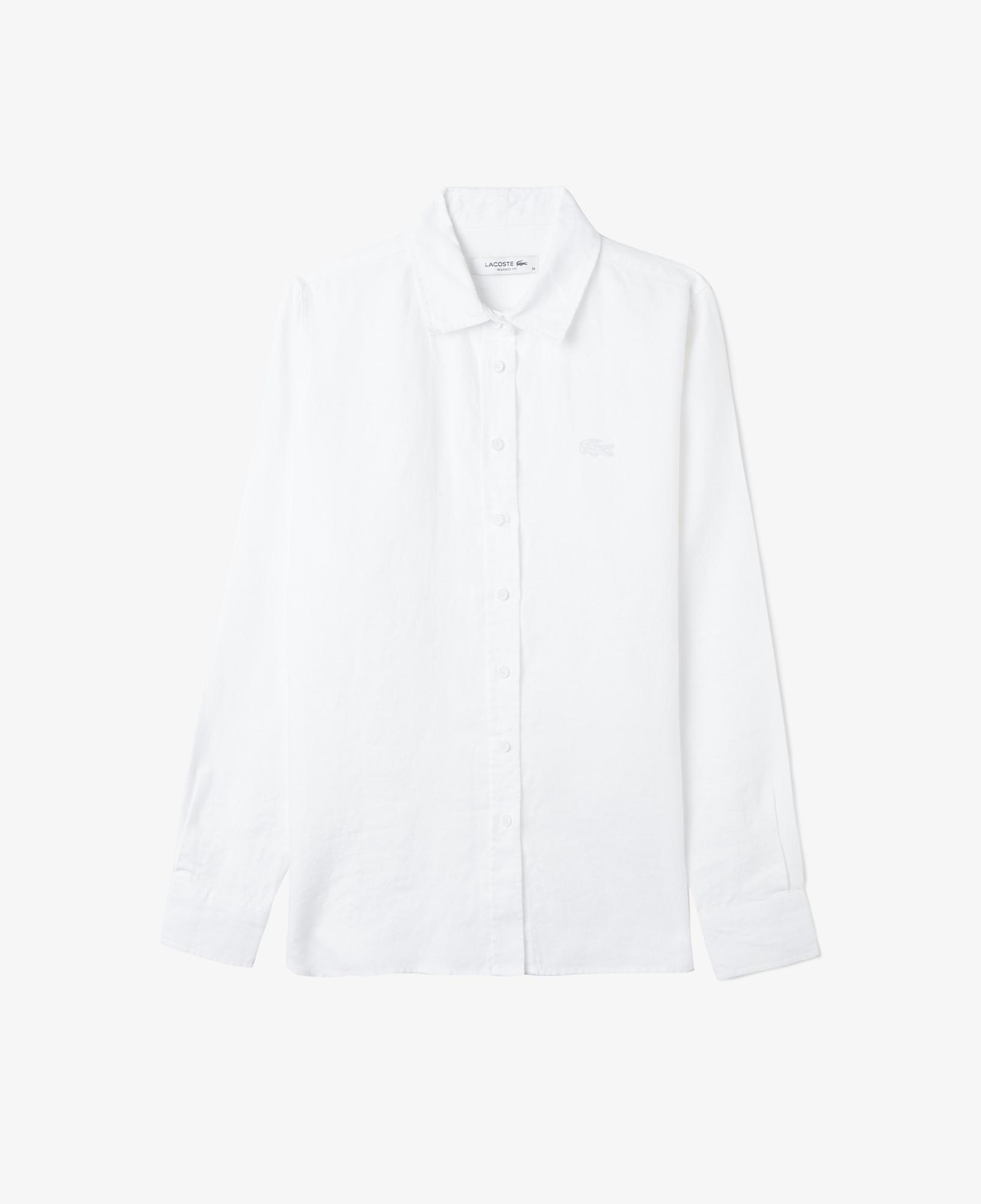 Lacoste Kadın Relaxed Fit Beyaz Gömlek