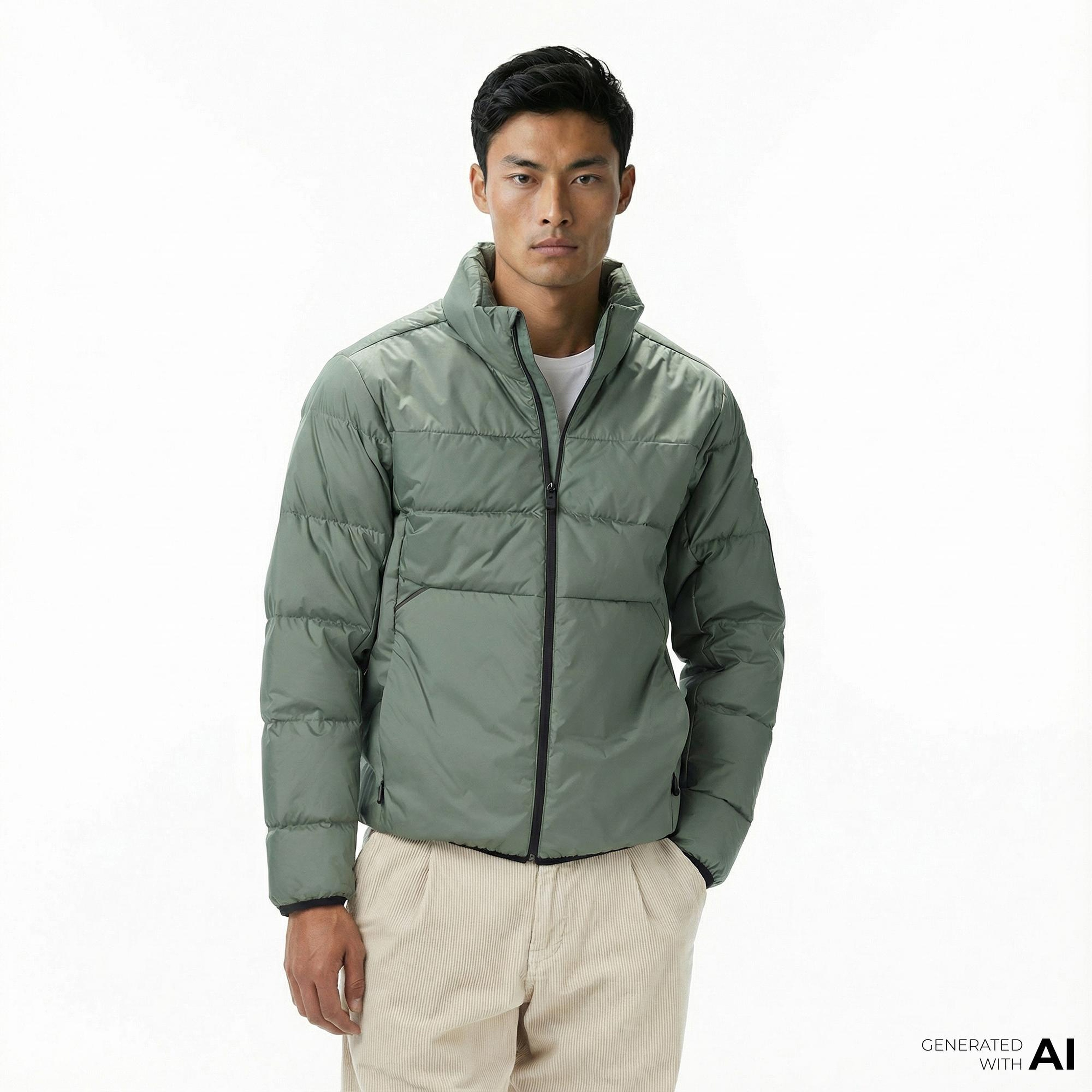 Boss Urbanex Puffer Erkek Yeşil Mont