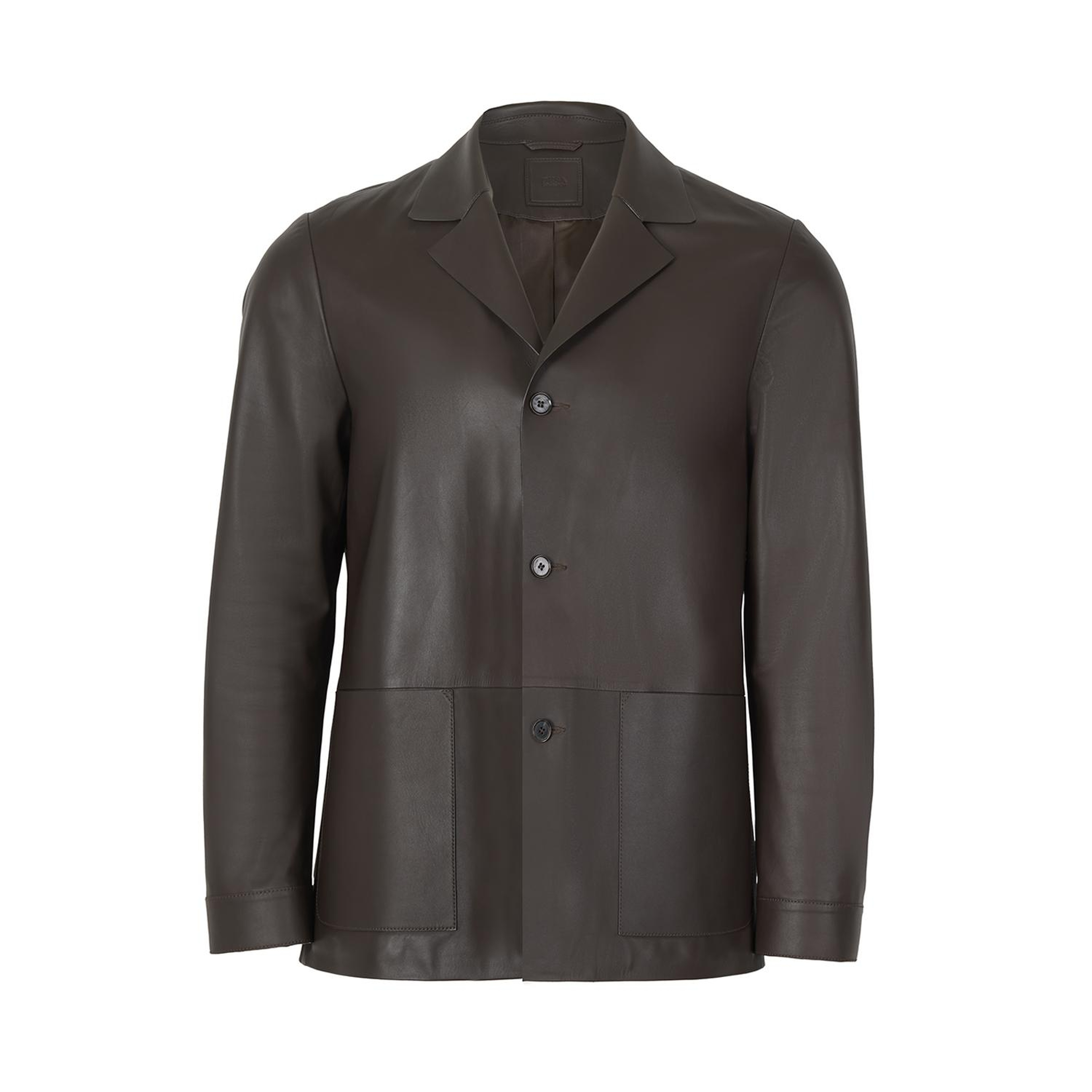 Auburn Kahverengi Erkek Deri Blazer Ceket