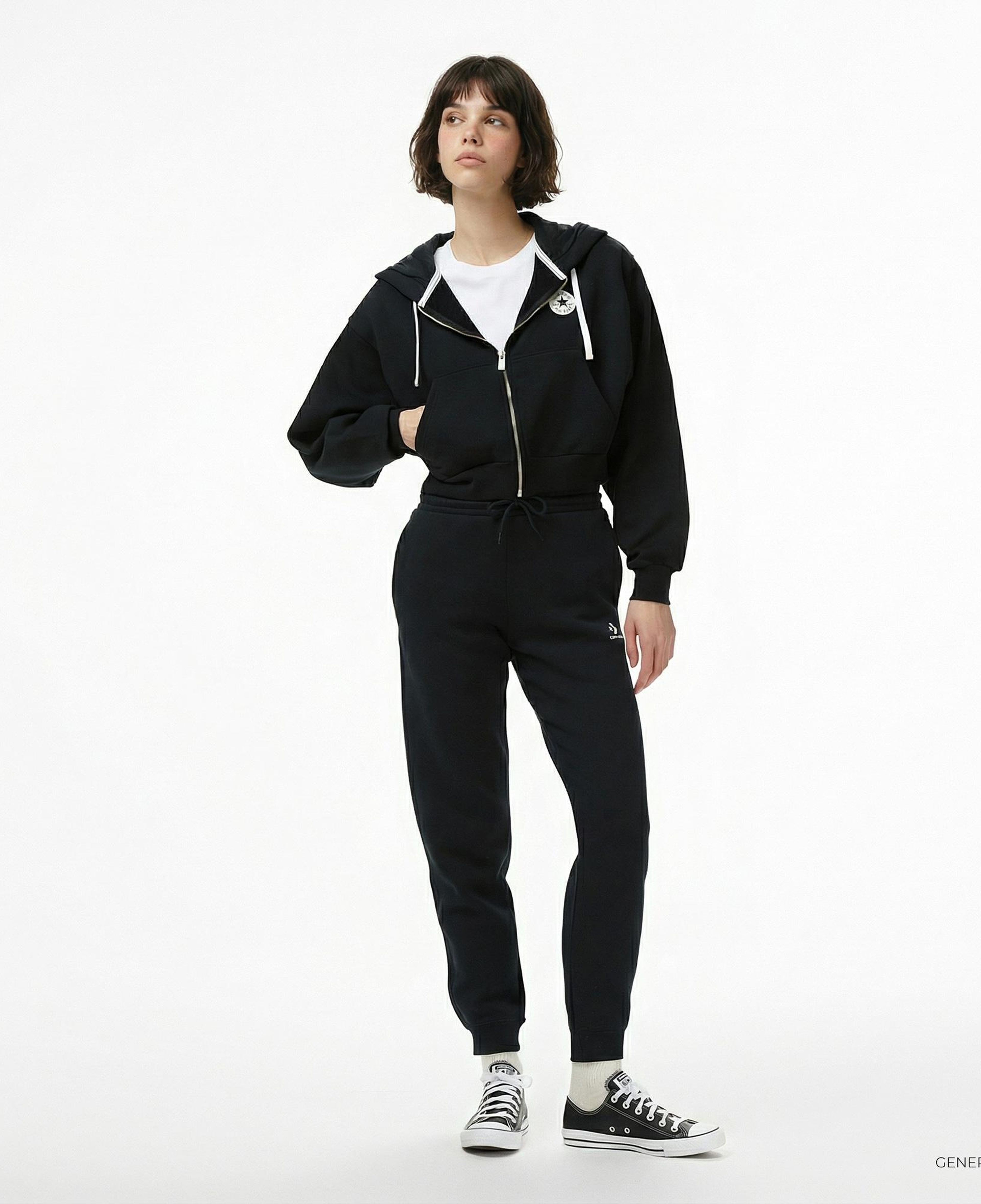 Converse Kadın Siyah Hoodie