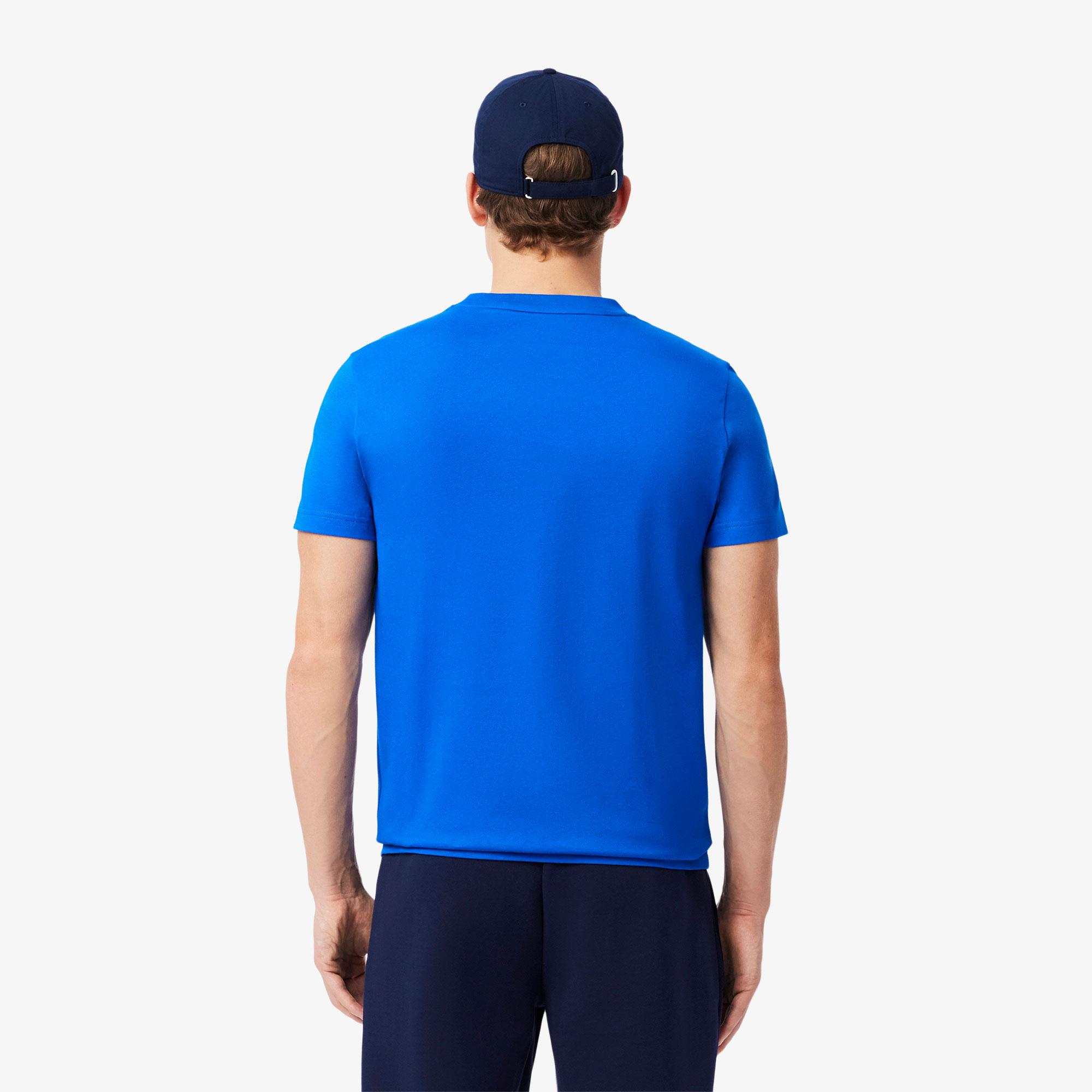 Lacoste Tennis x Novak Djokovic Erkek Regular Fit Bisiklet Yaka Baskılı Lacivert T-Shirt & Şapka Seti