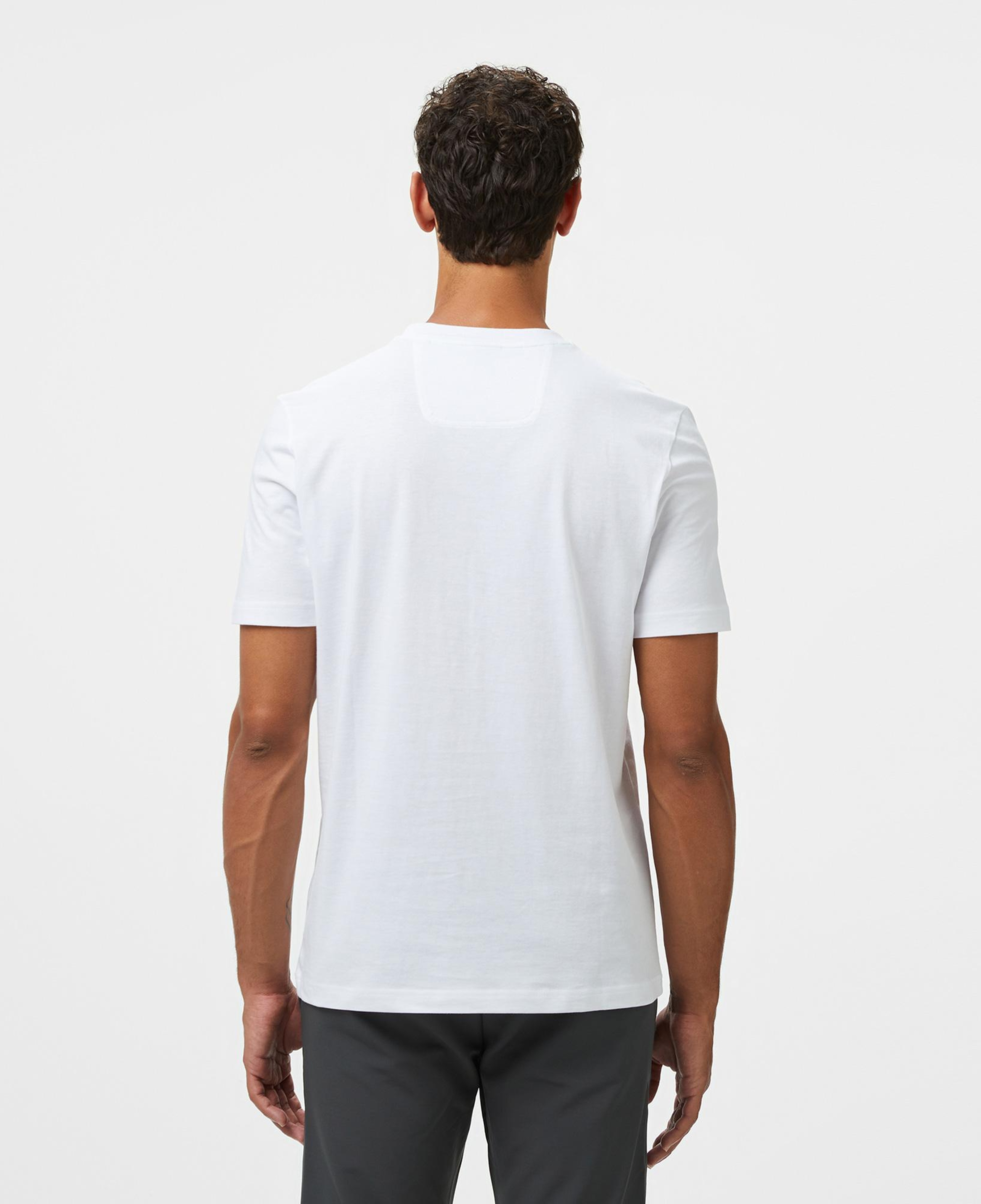 Boss Tape Logo Erkek Beyaz T-Shirt