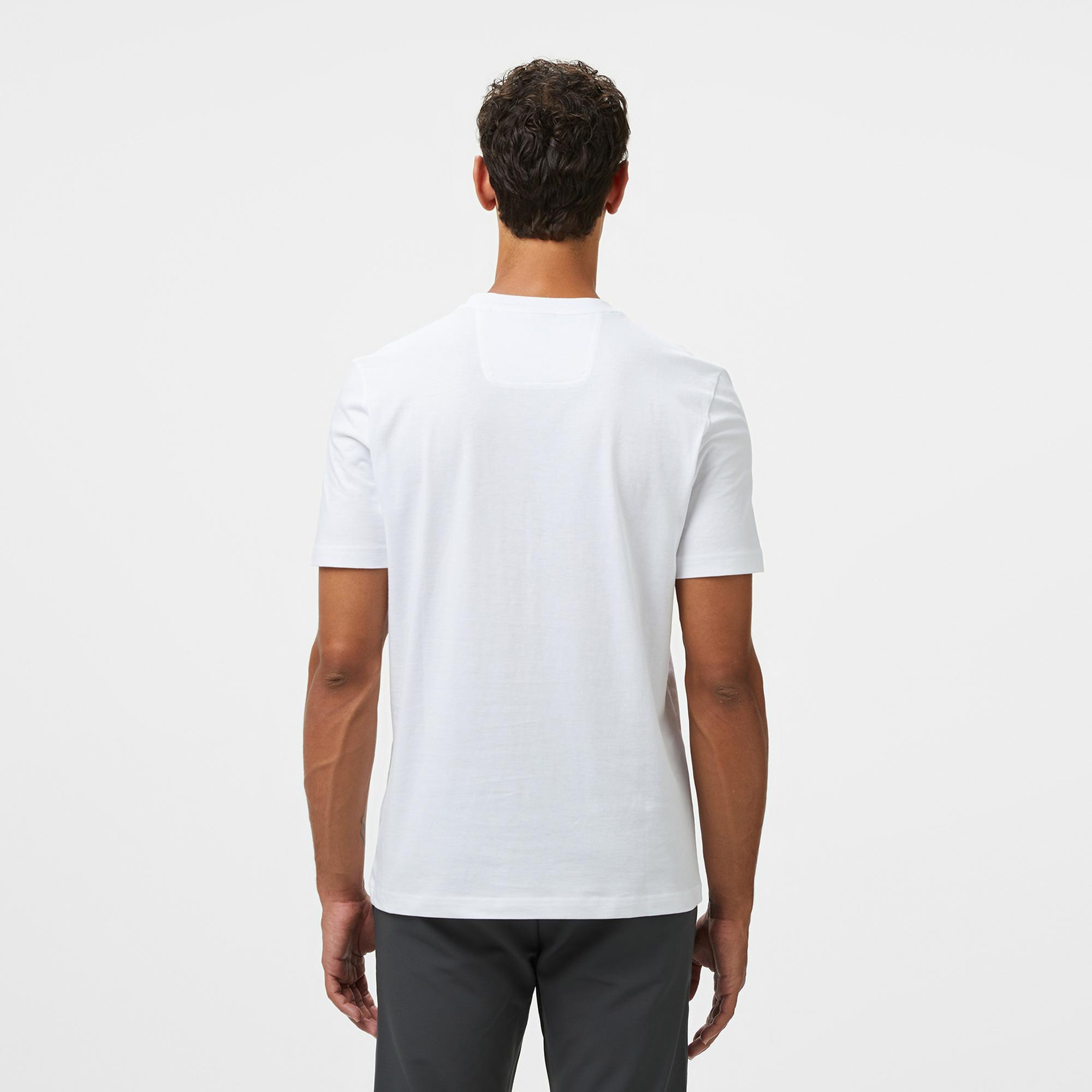 Boss Tape Logo Erkek Beyaz T-Shirt