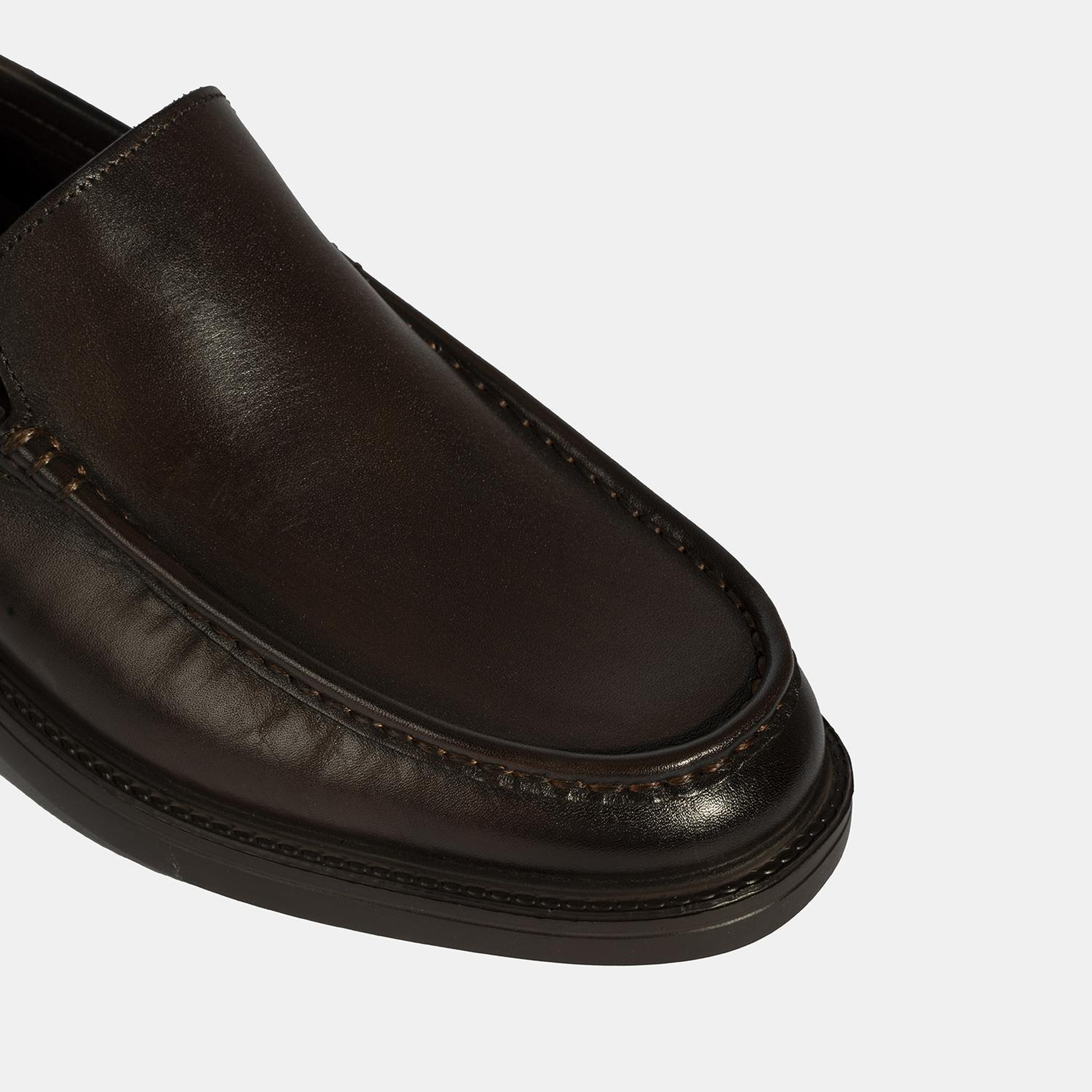 Erkek Kahve Deri Loafer