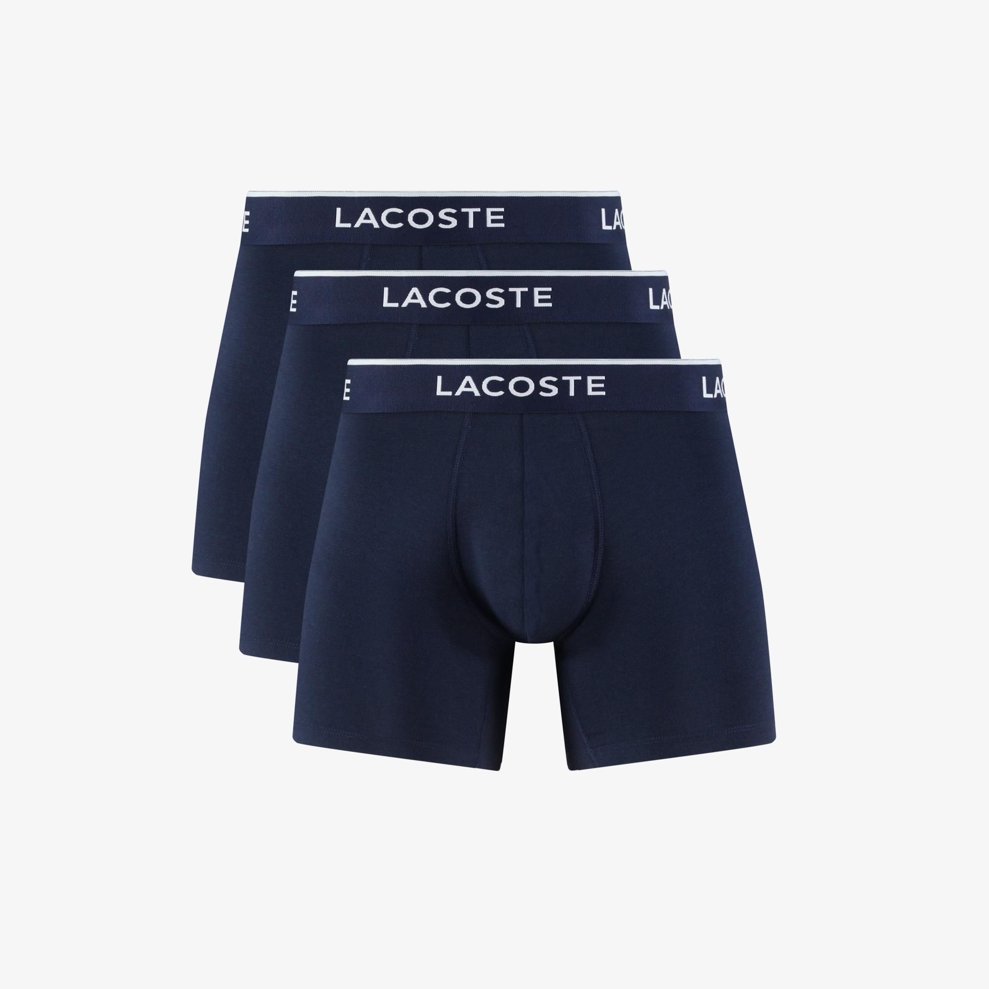 Lacoste Erkek 3'lü Lacivert Boxer