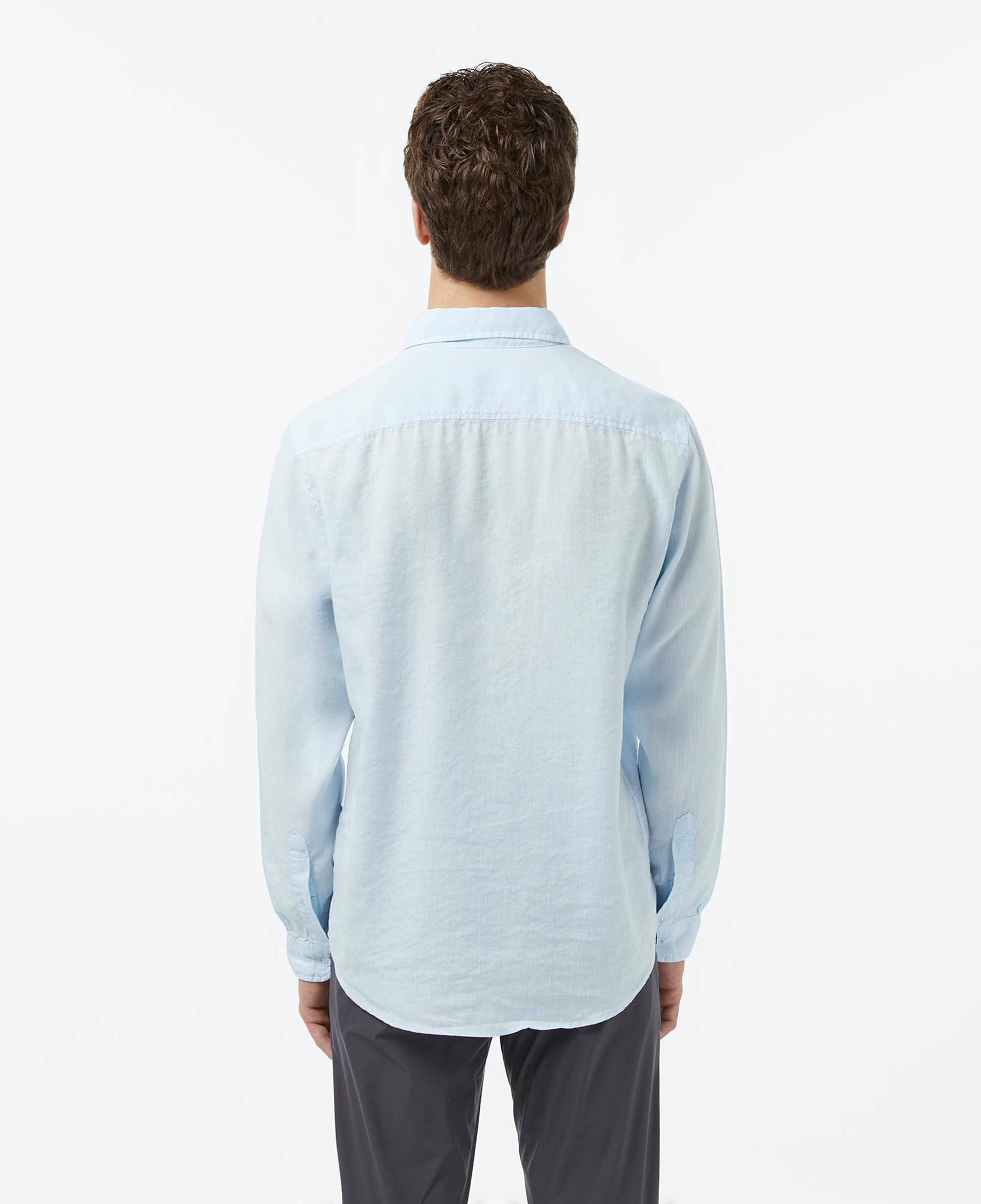 Lacoste Erkek Regular Fit Keten Açık Mavi Gömlek