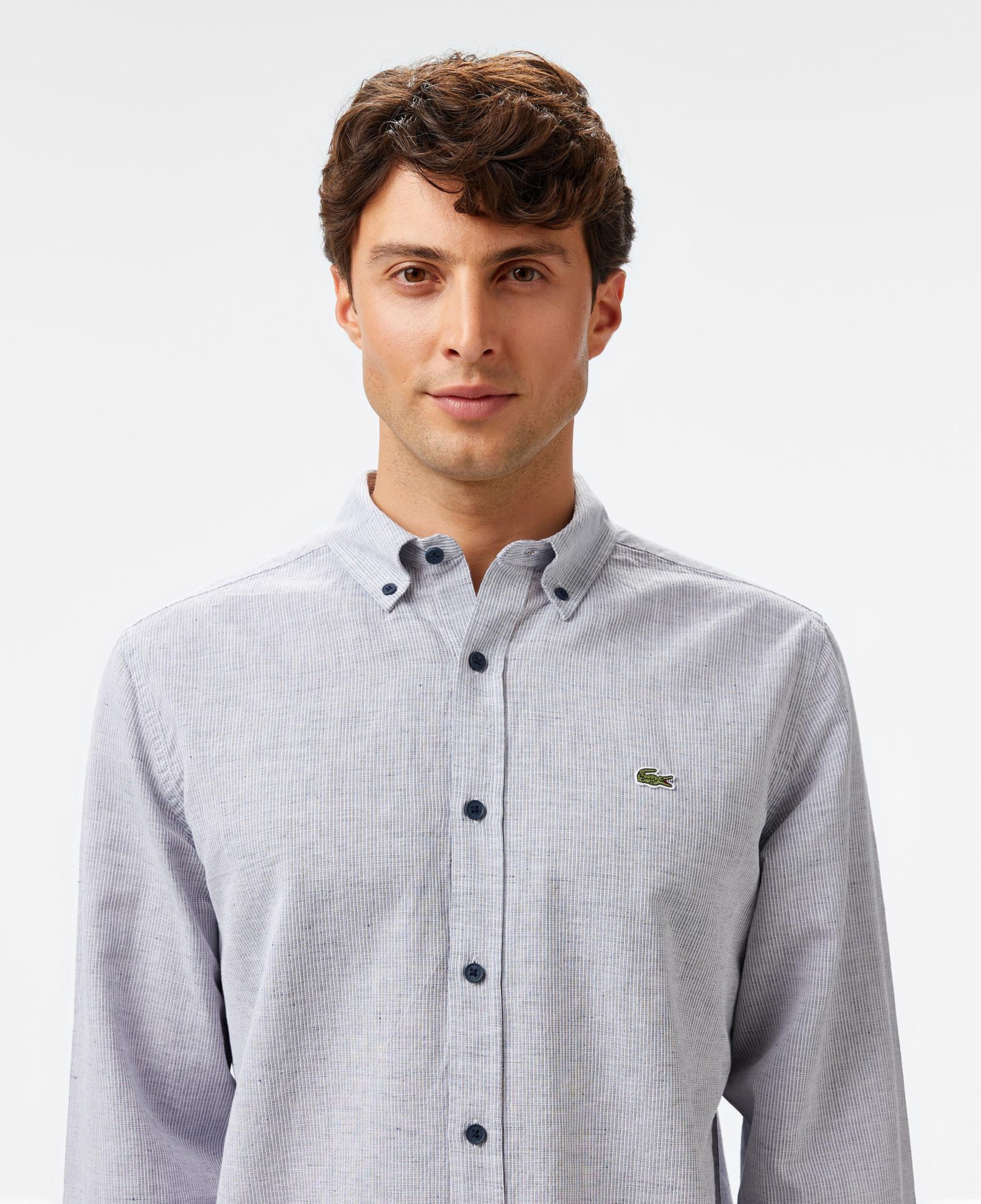 Lacoste Erkek Regular Fit Düğmeli Yaka Lacivert Gömlek