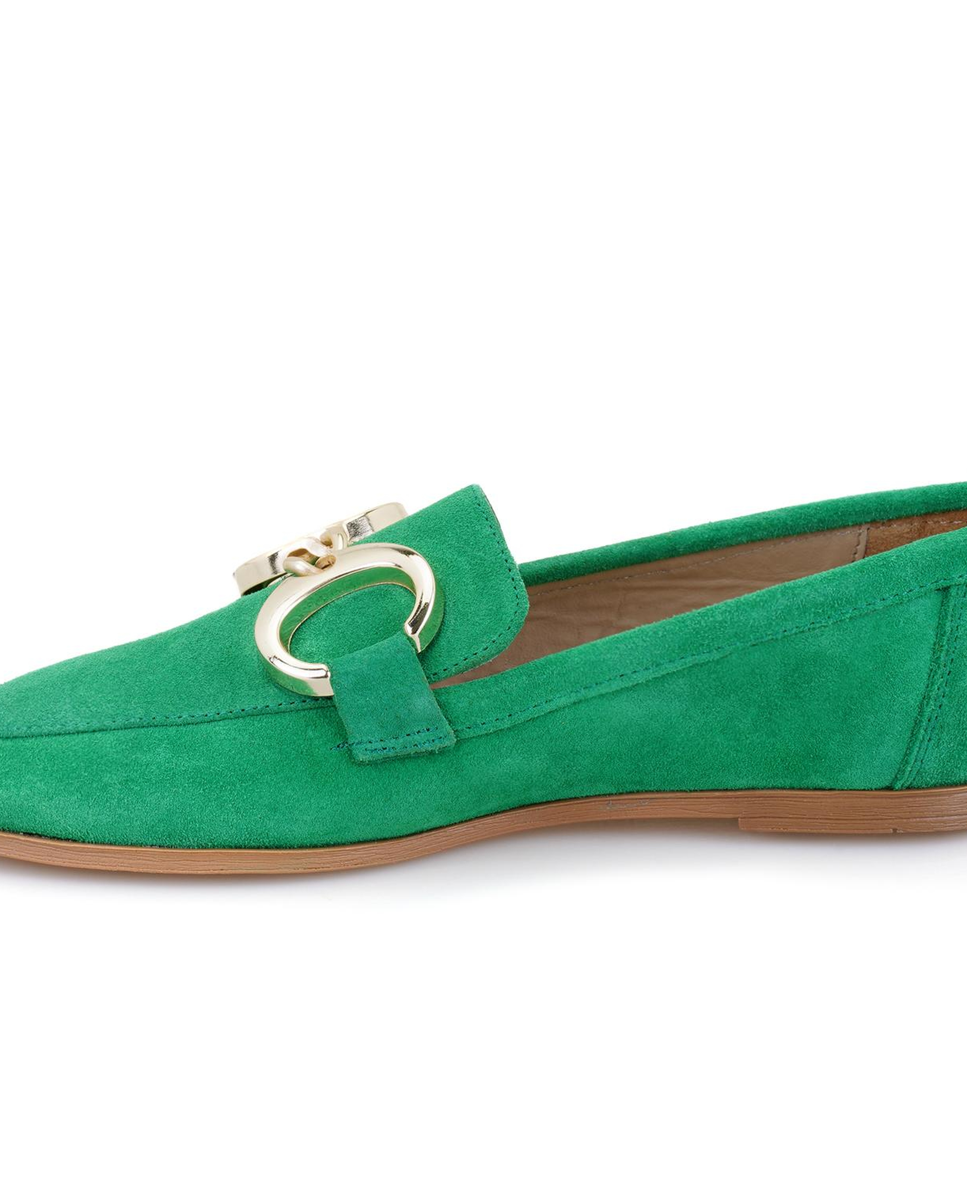 Kadın Yeşil Süet Deri Loafer