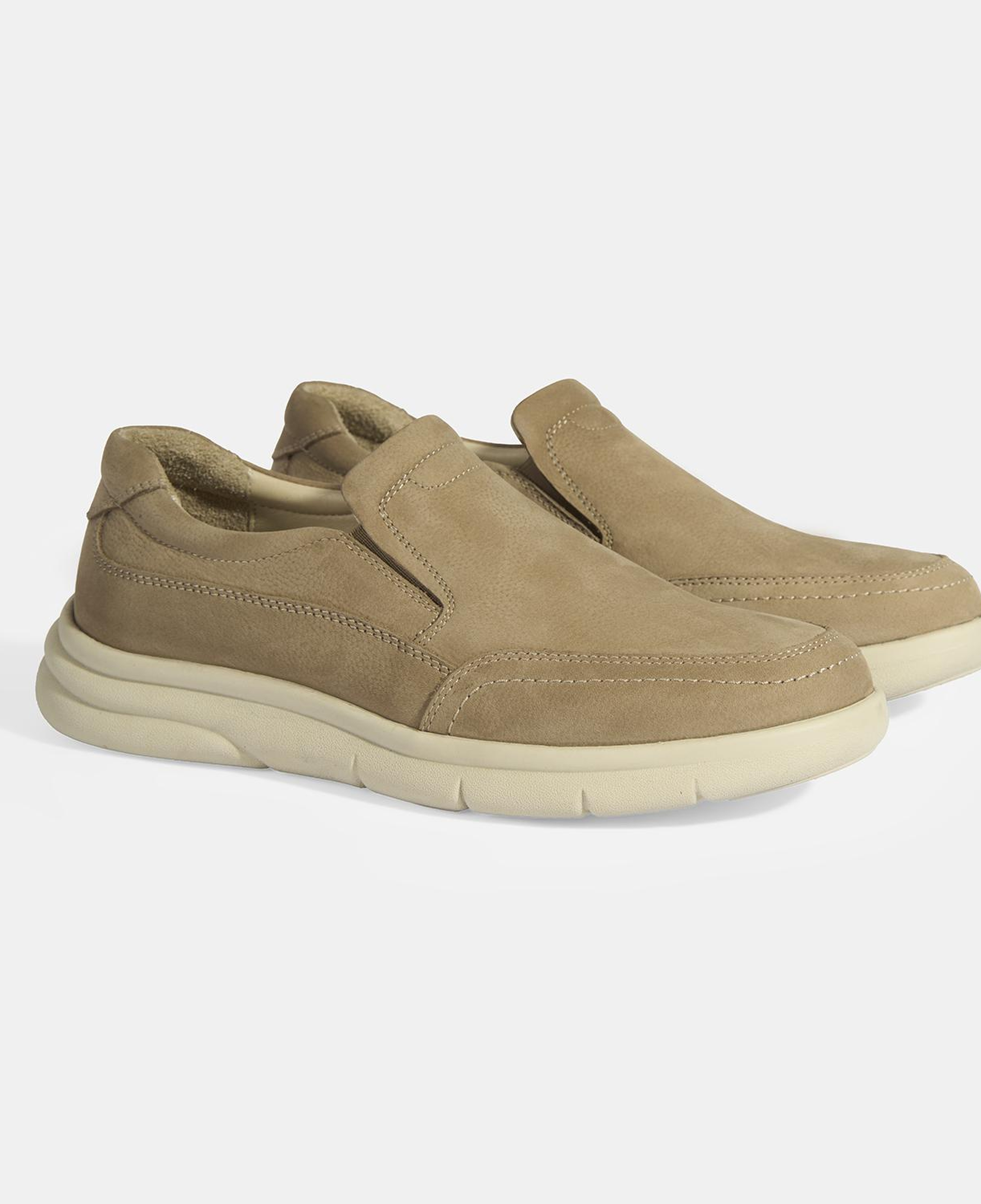 Erkek Vizon Slip-On Nubuk Deri DesaComfort Günlük Ayakkabı