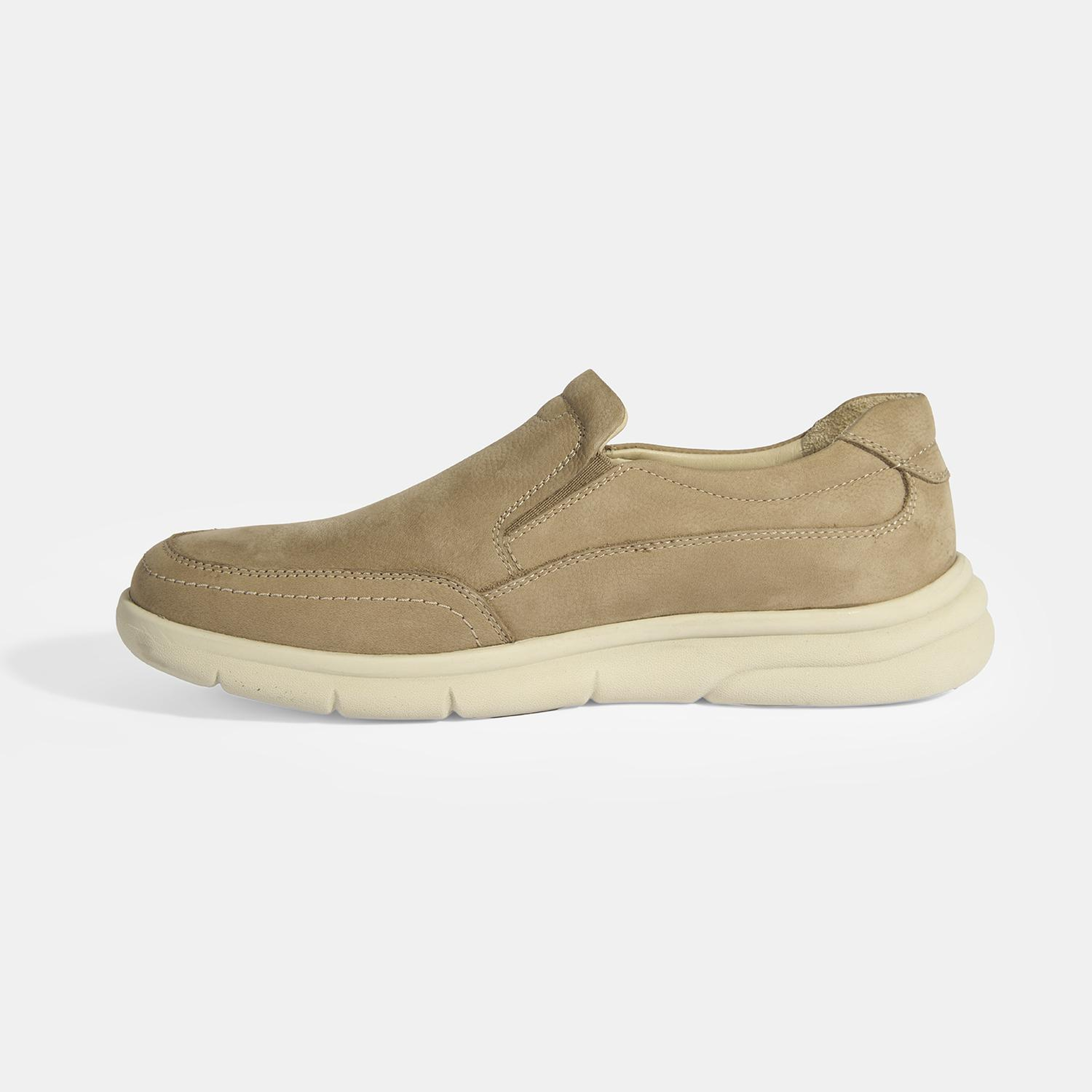 Erkek Vizon Slip-On Nubuk Deri DesaComfort Günlük Ayakkabı