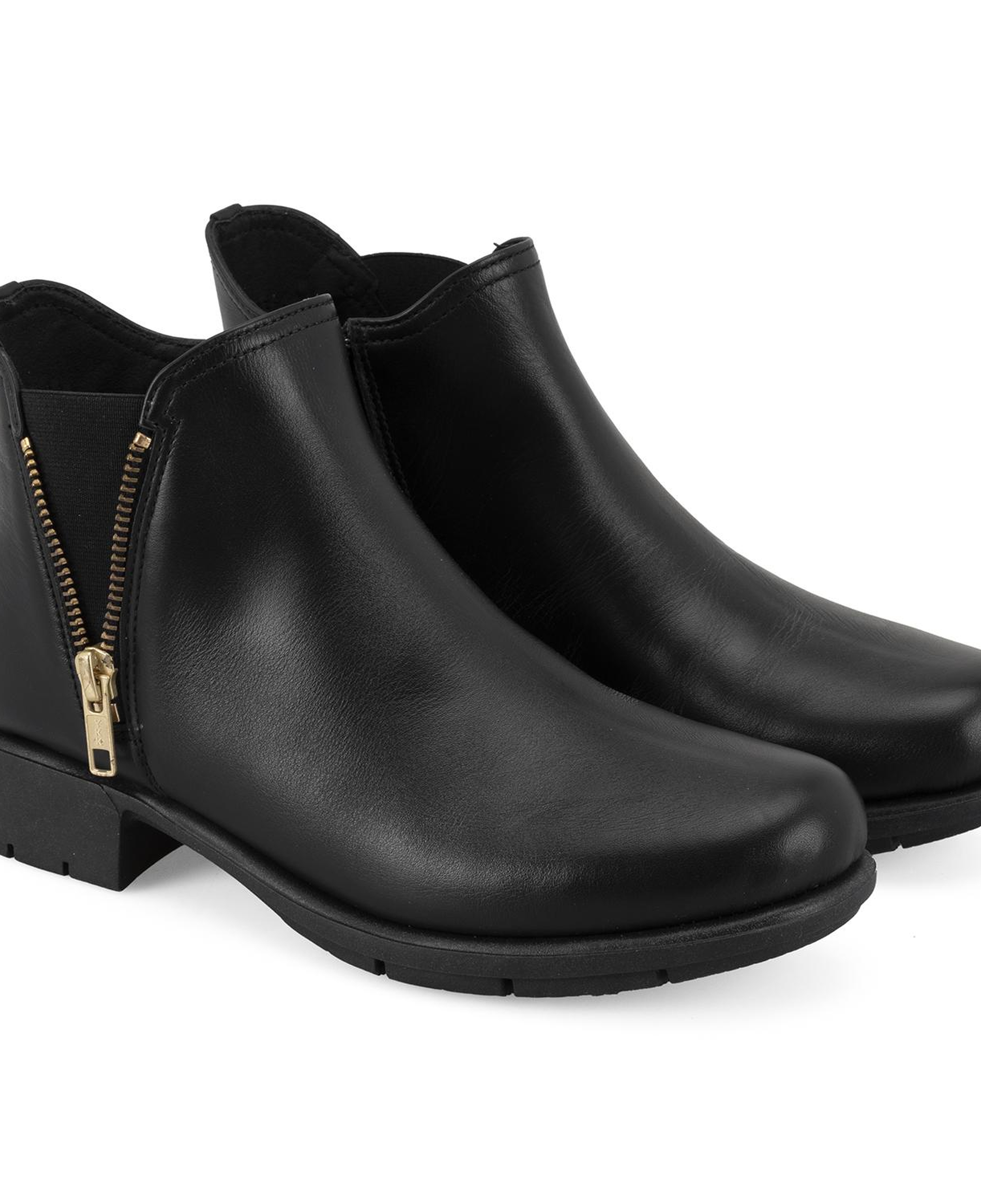 Karlee Siyah Kadın DesaComfort Fermuarlı Deri Bot