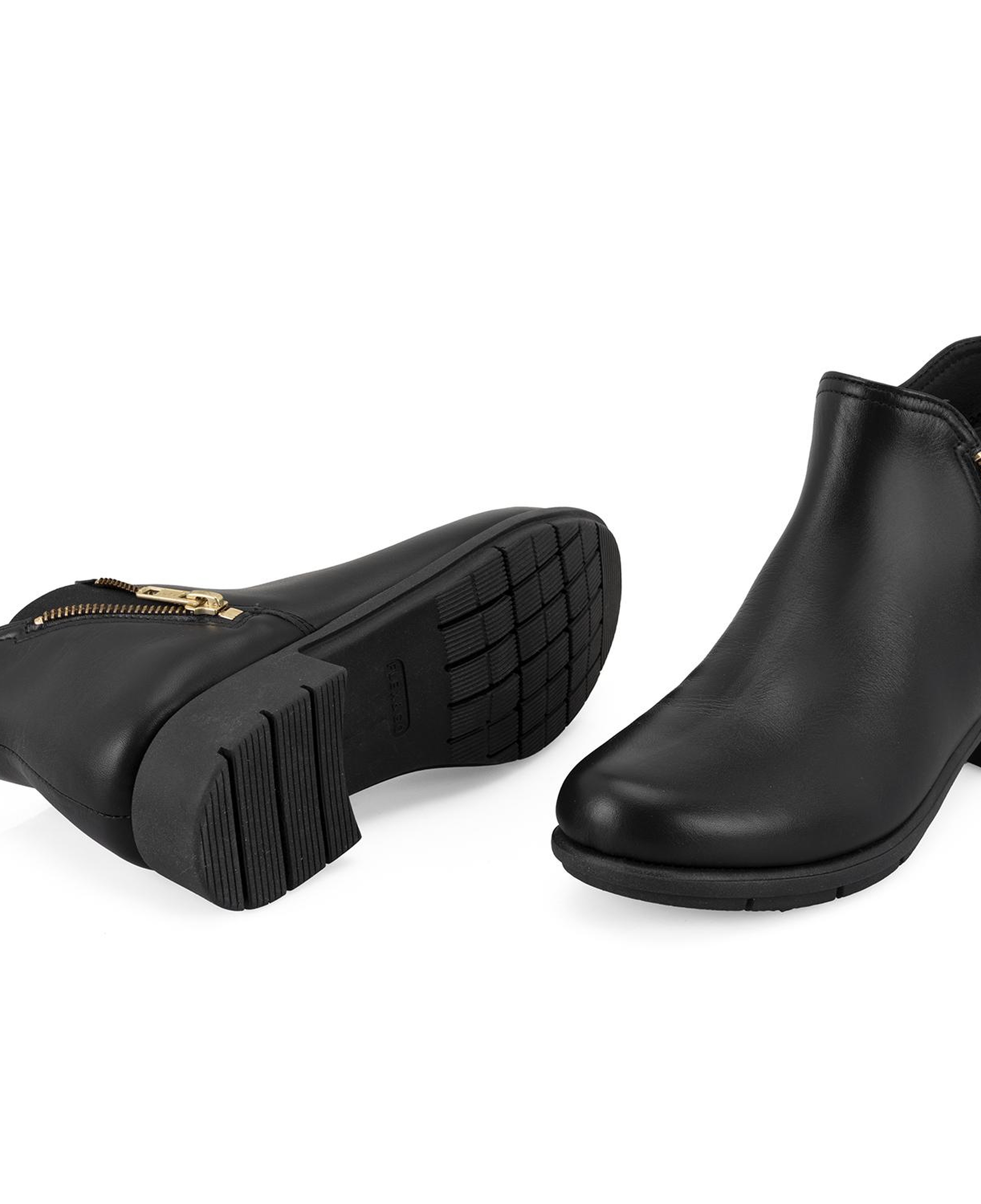 Karlee Siyah Kadın DesaComfort Fermuarlı Deri Bot