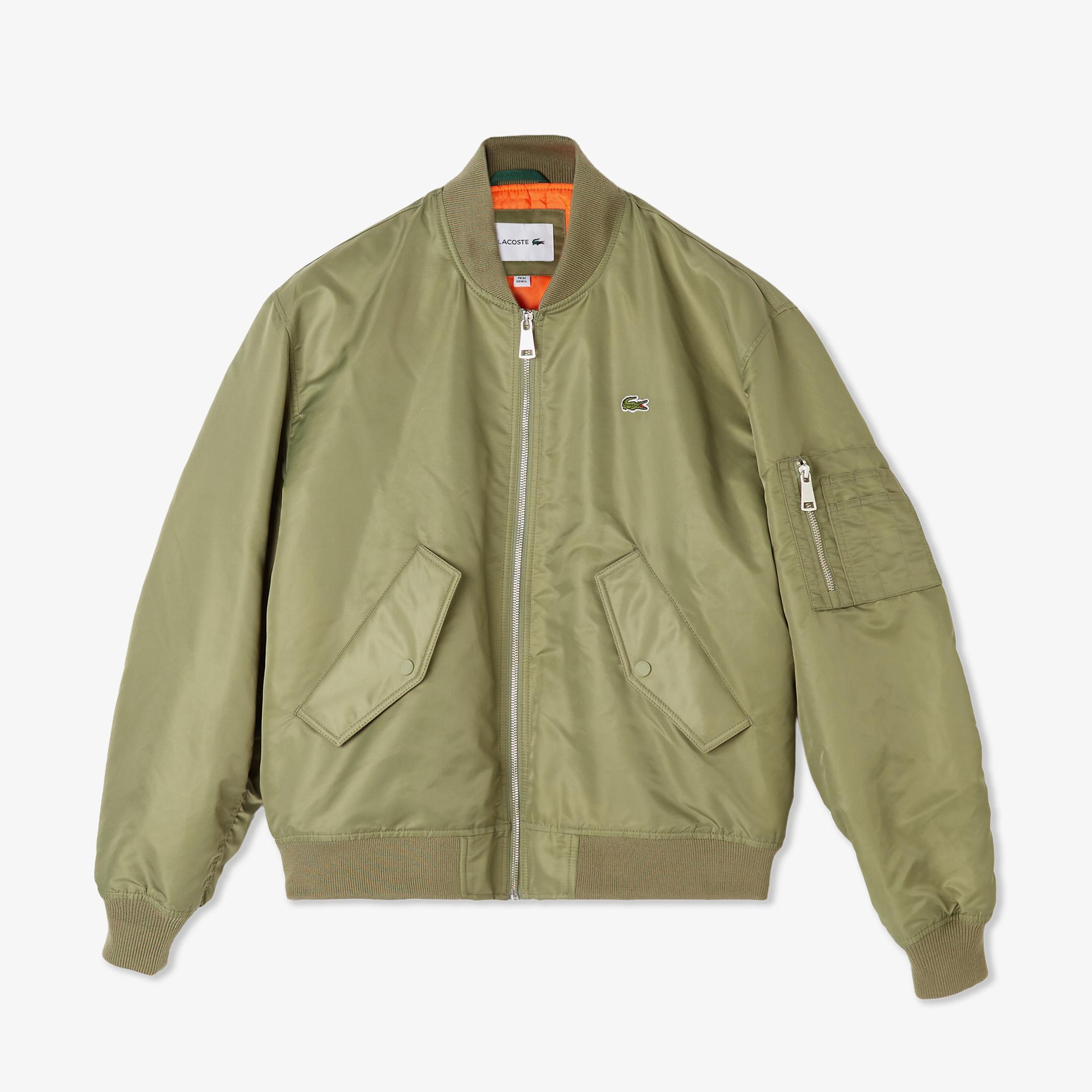 Lacoste Erkek Hakim Yaka Haki Bomber Ceket