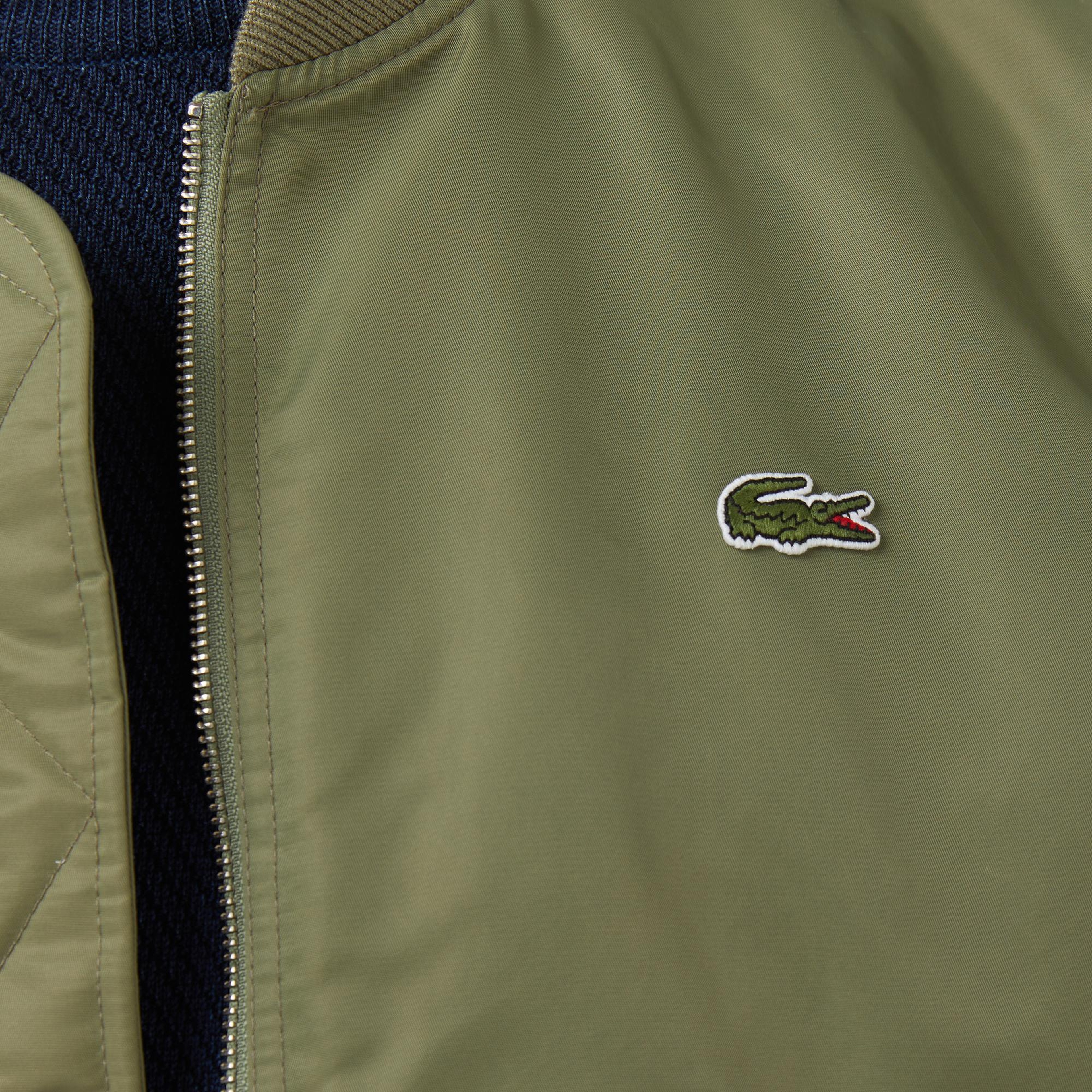 Lacoste Erkek Hakim Yaka Haki Bomber Ceket