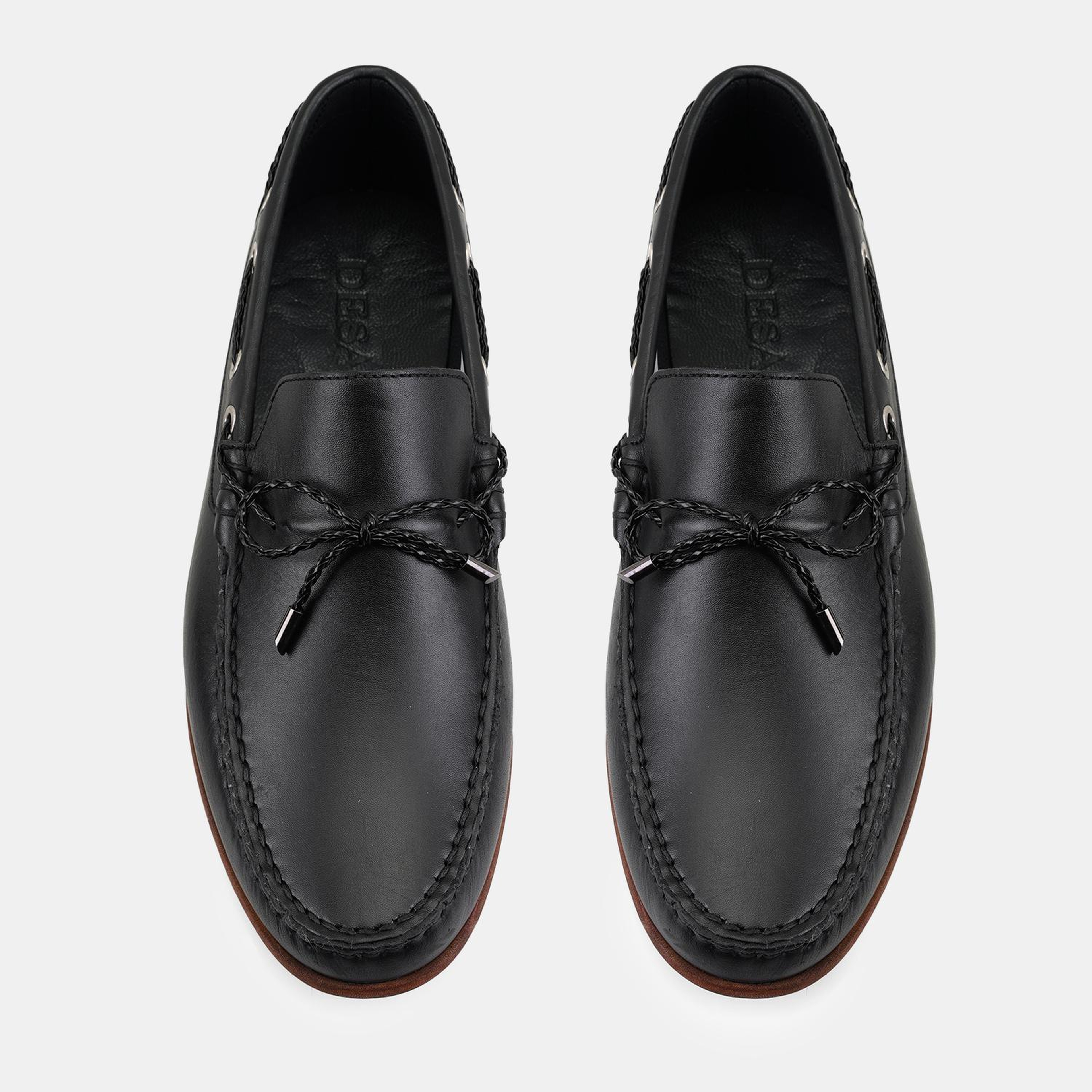 Erkek Siyah Deri Loafer