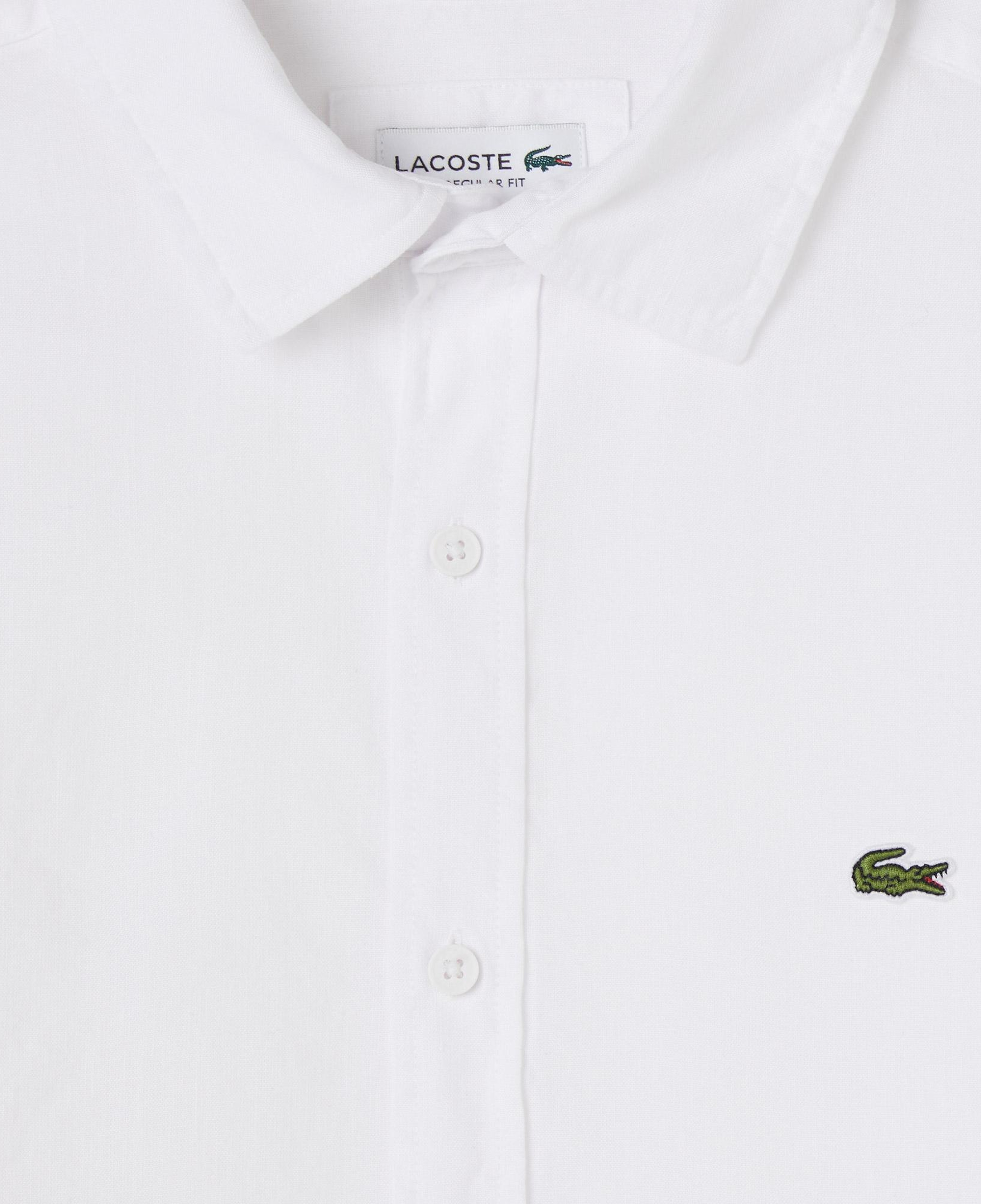 Lacoste Erkek Regular Fit Keten Beyaz Gömlek