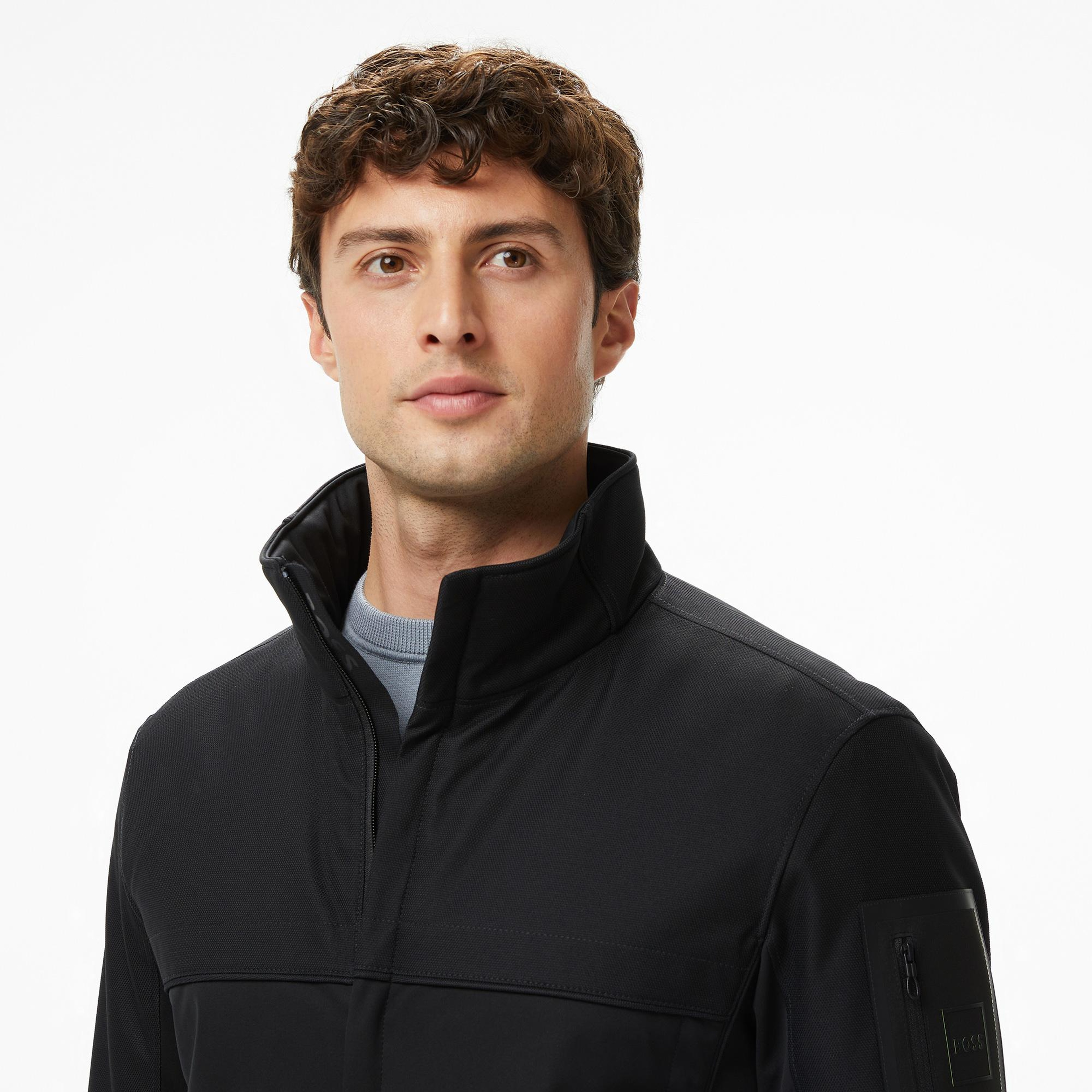 Boss League Jadon Erkek Siyah Mont