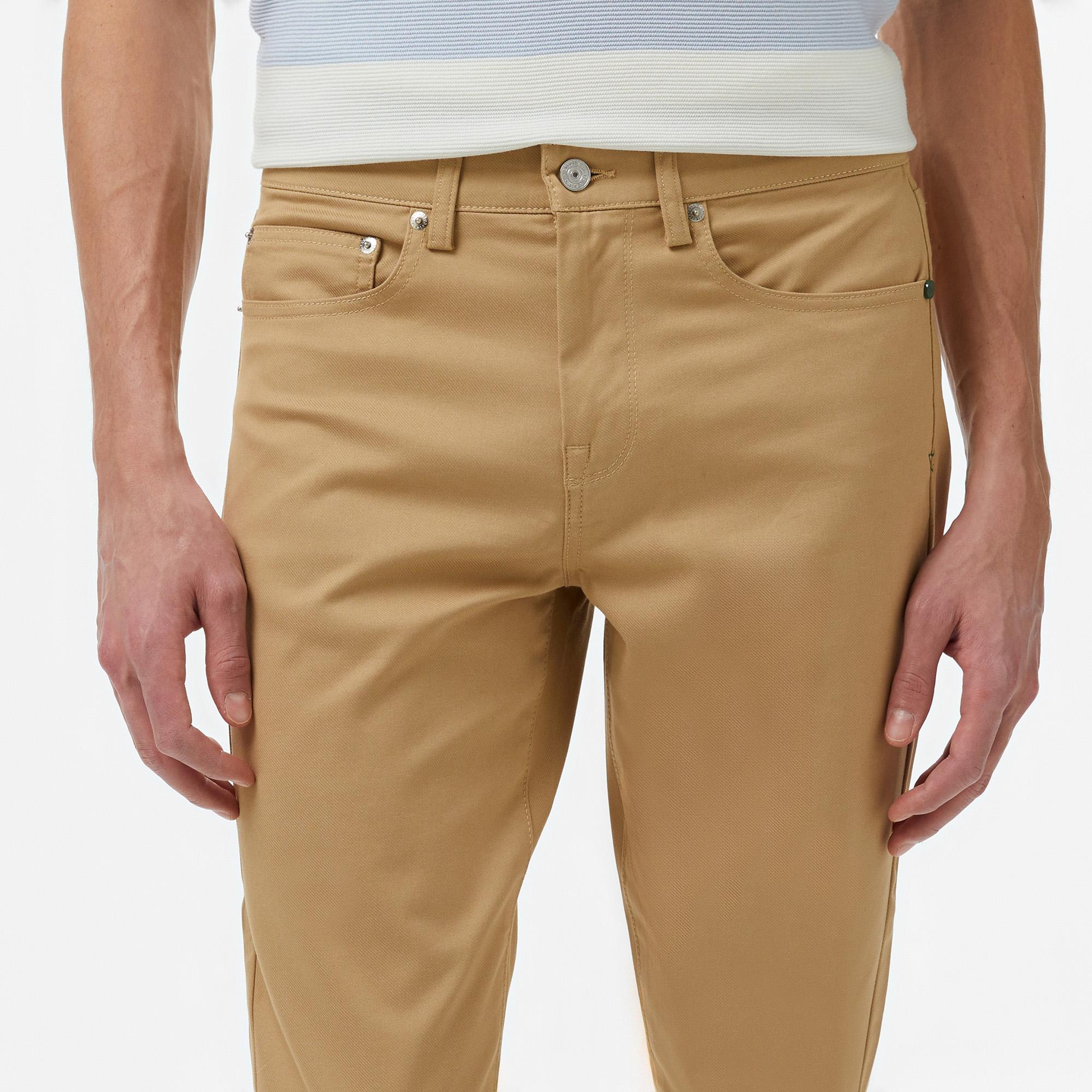 Lacoste Erkek Slim Fit Bej Jean Pantolon