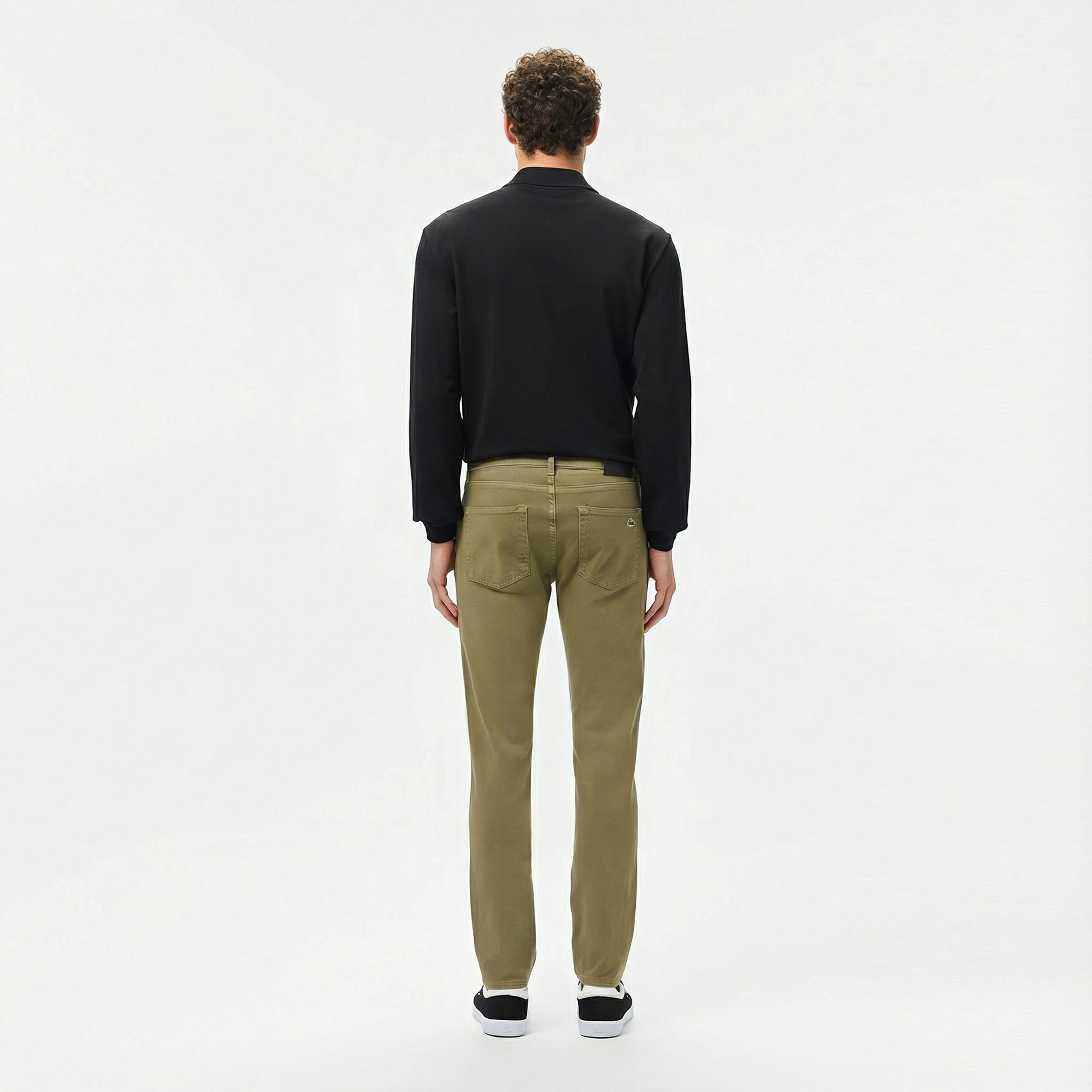 Lacoste Erkek Slim Fit Haki Jean Pantolon