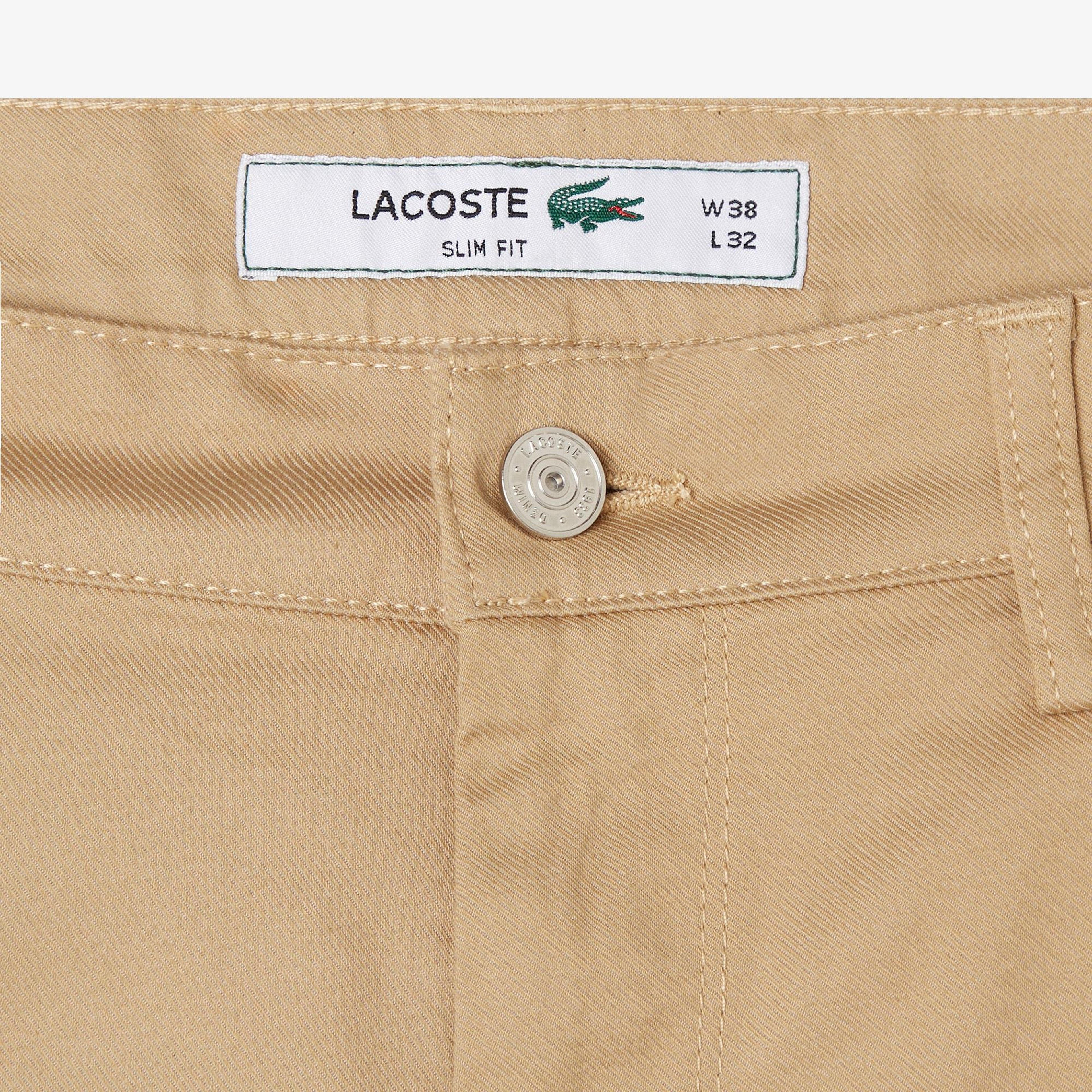 Lacoste Erkek Slim Fit Bej Jean Pantolon