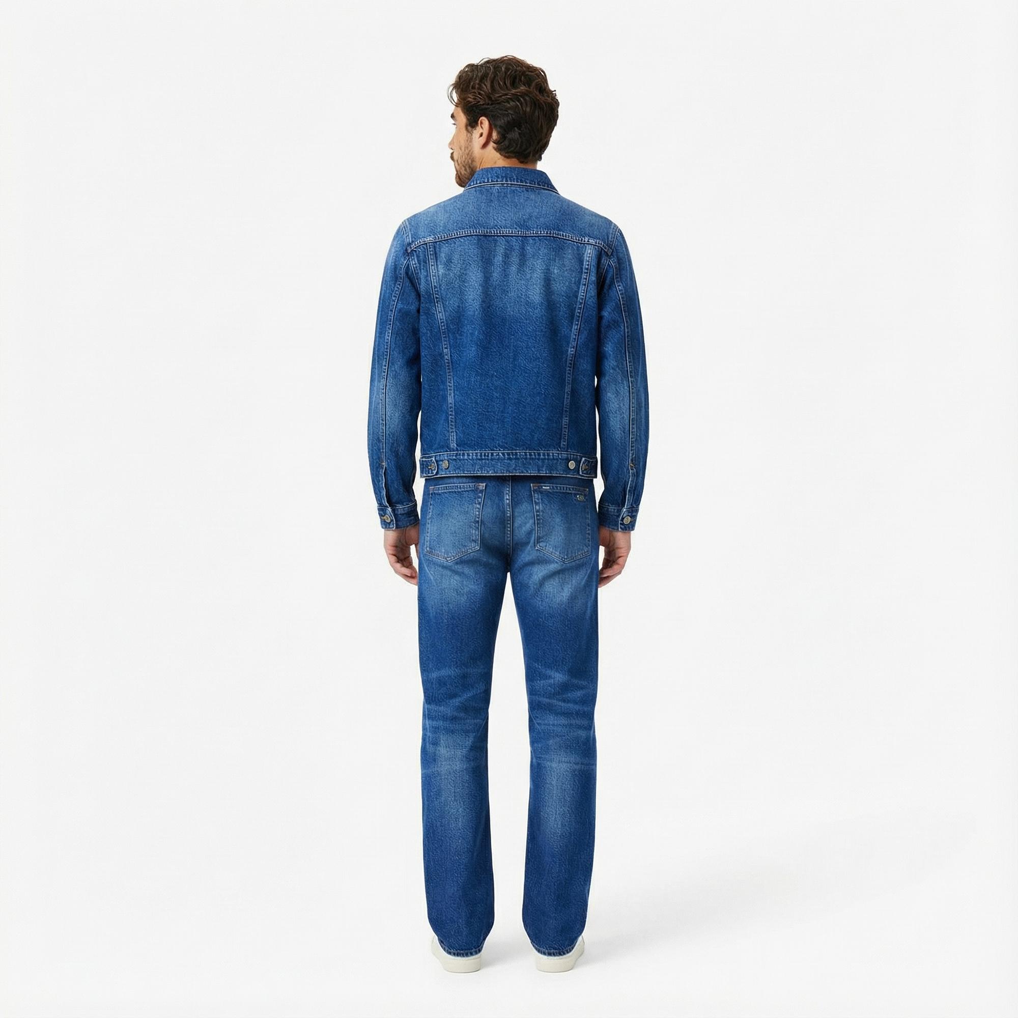 Lacoste Erkek Straight Fit Lacivert Jean Pantolon