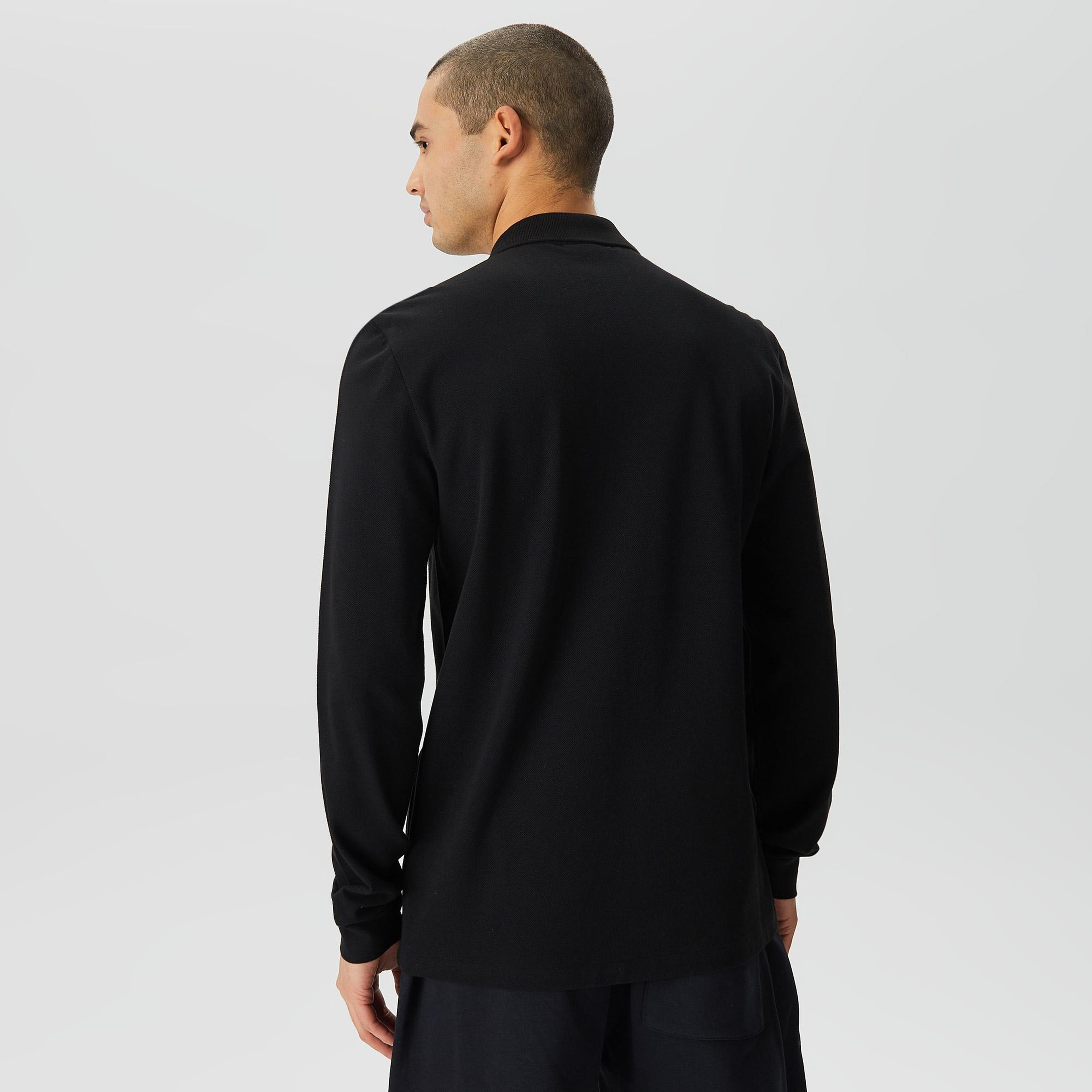 Lacoste Erkek Classic Fit Uzun Kollu Siyah Polo