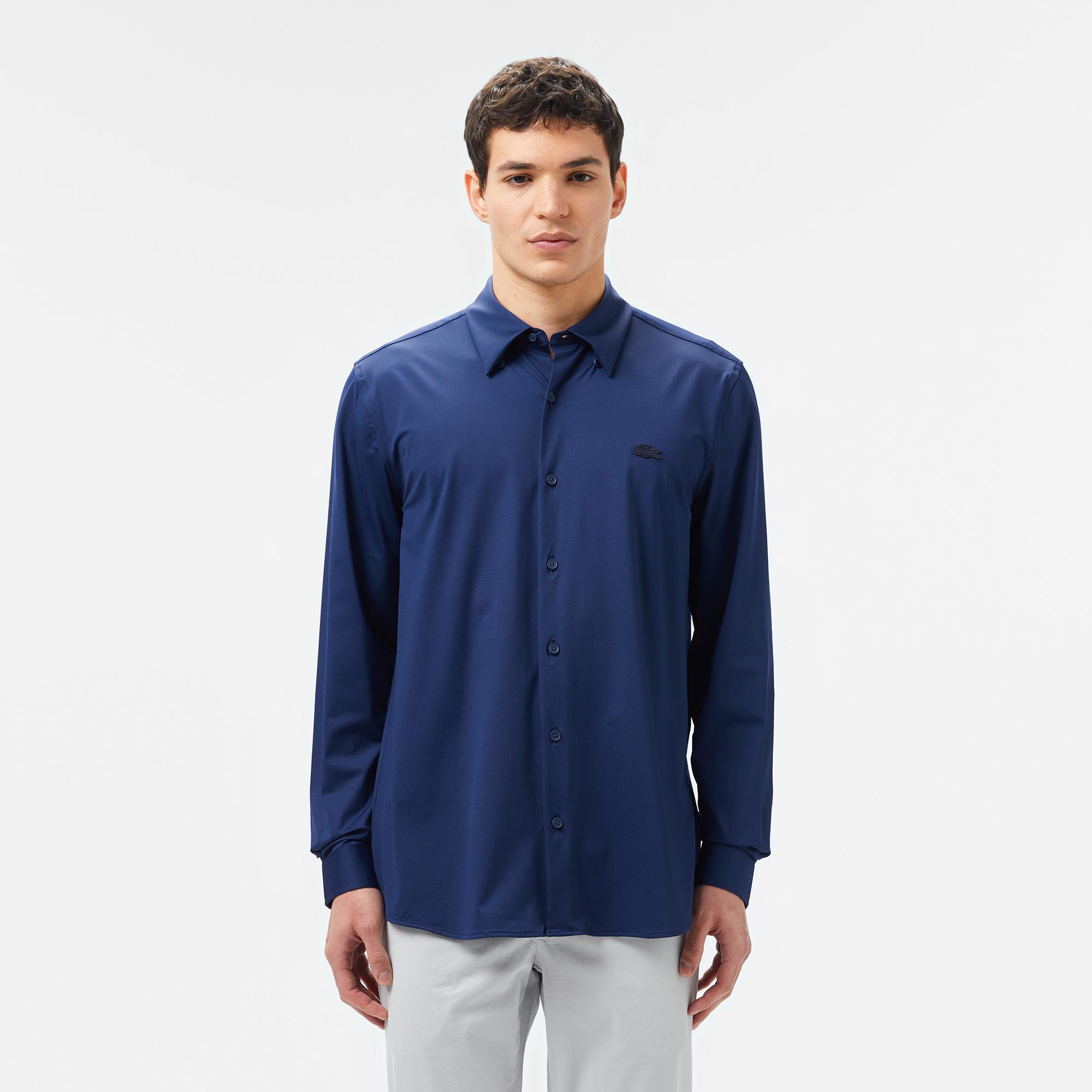 Lacoste Erkek Slim Fit Lacivert Gömlek