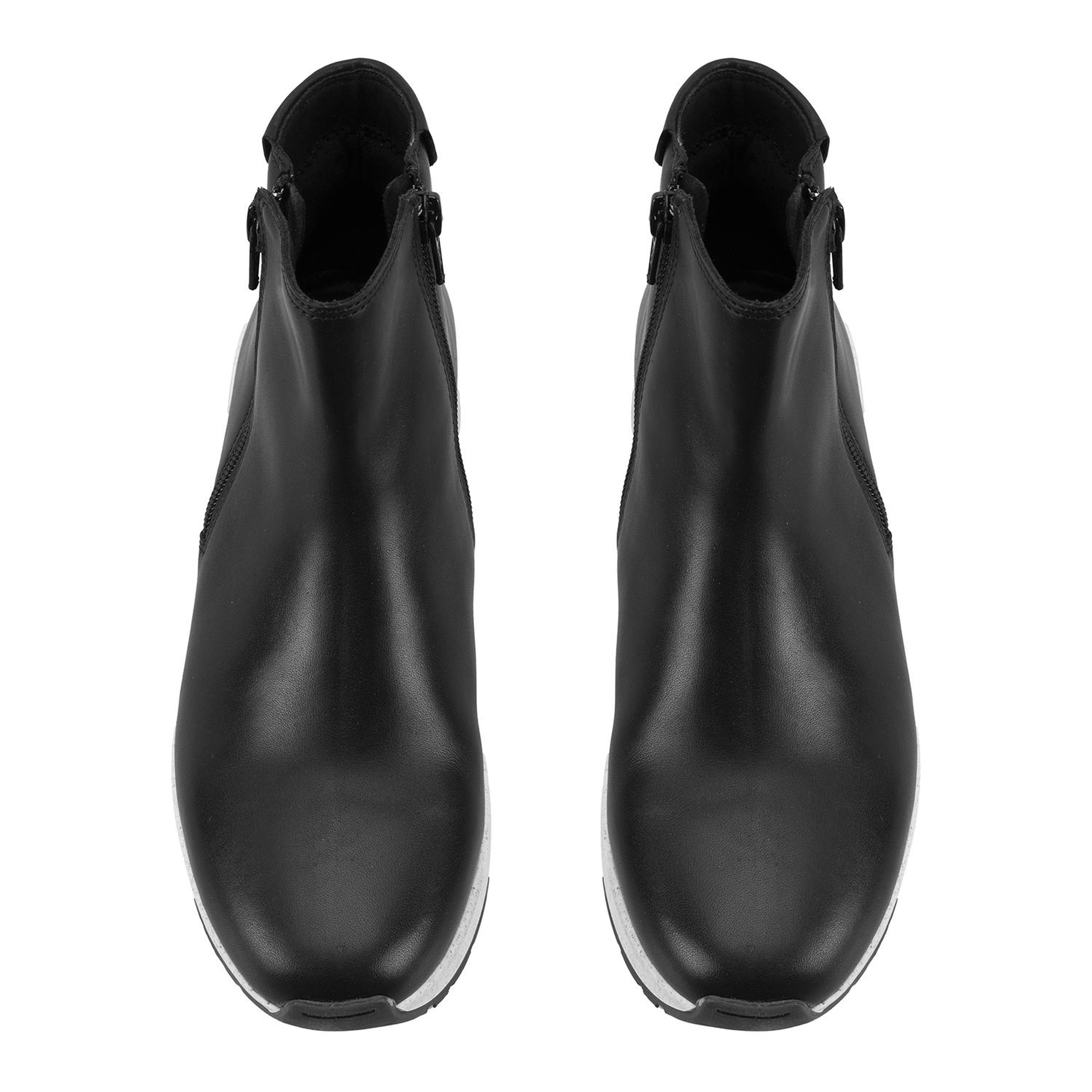 Gillian Siyah Kadın DesaComfort Fermuarlı Deri Bot