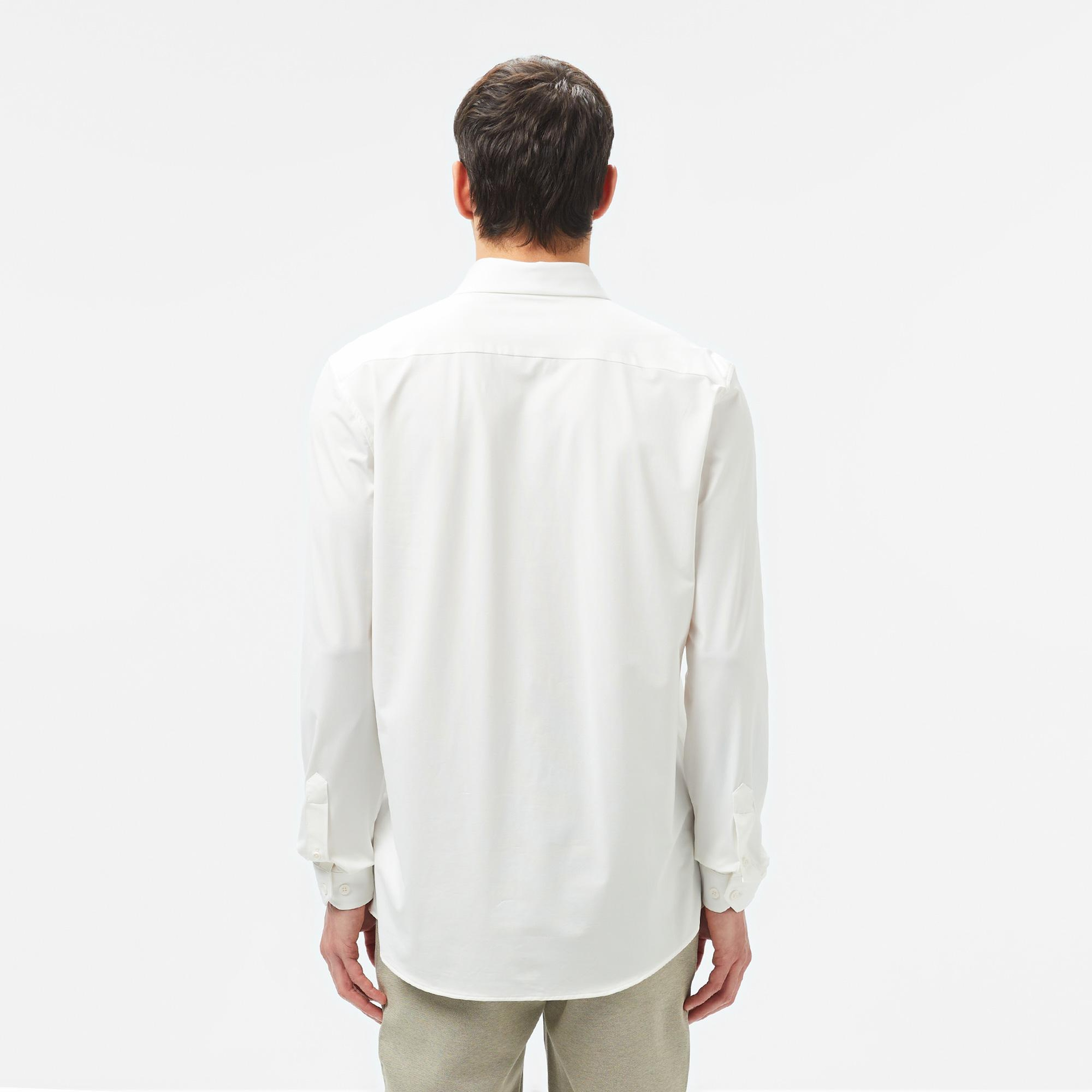 Lacoste Erkek Slim Fit Beyaz Gömlek