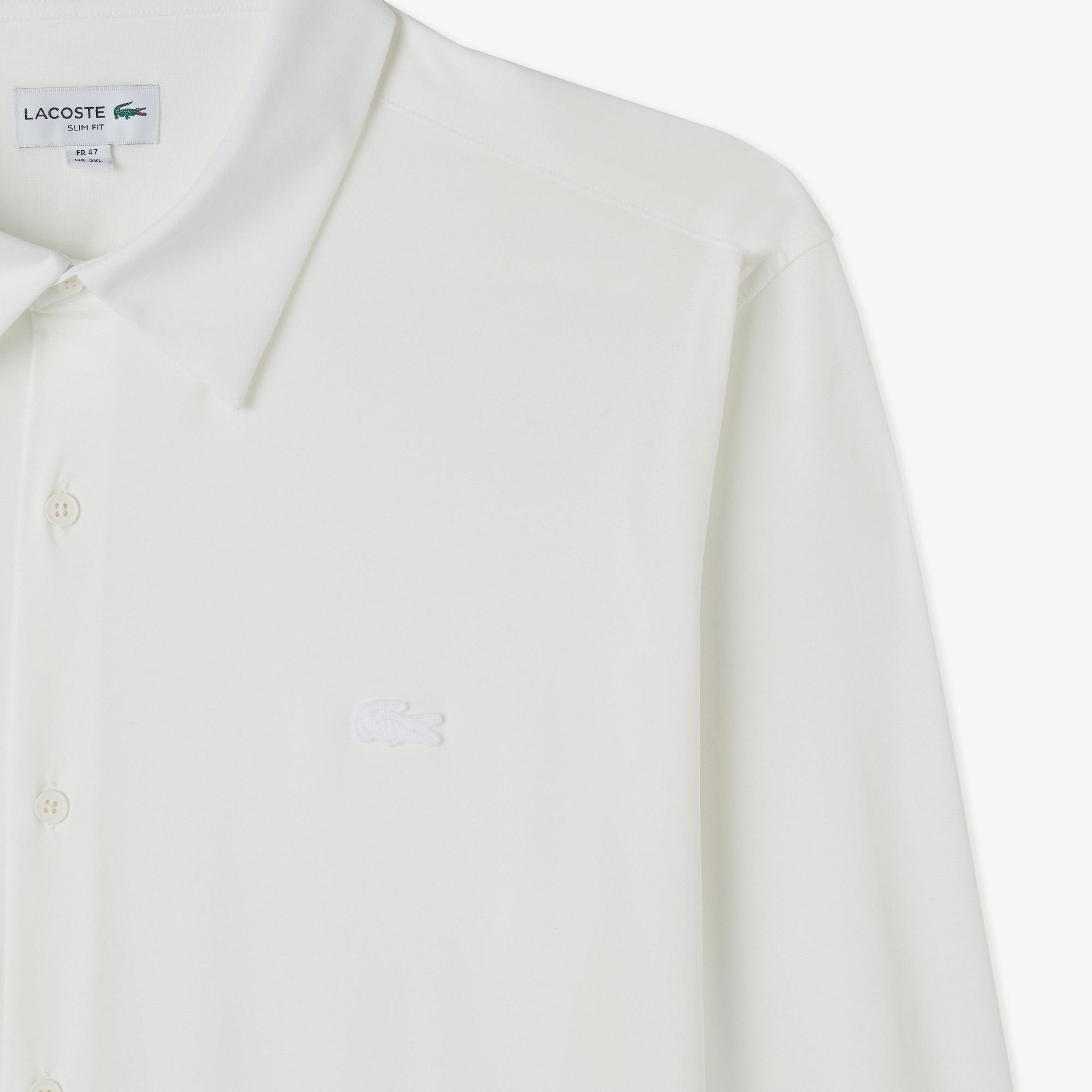 Lacoste Erkek Slim Fit Beyaz Gömlek